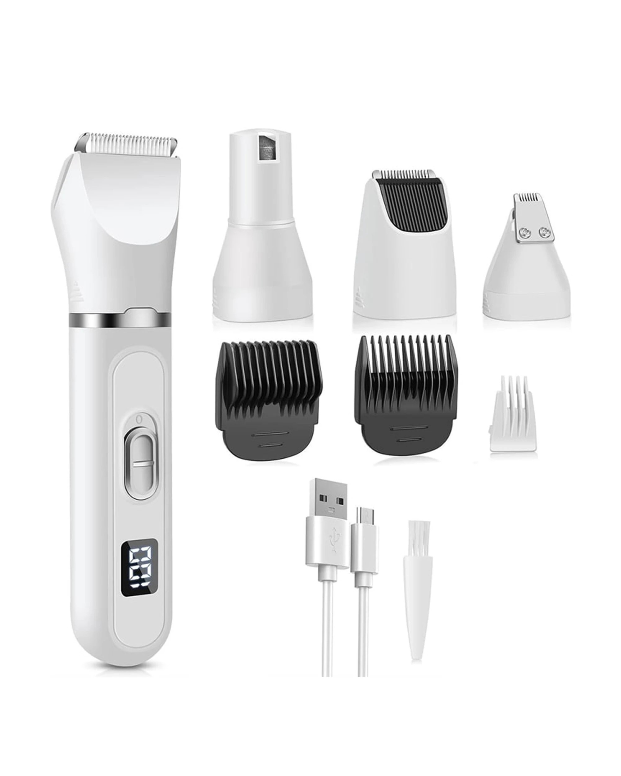 1 Rechargeable Pet Clipper Grooming Kit Electric Trimmer 3-9mm Comb USB Charge Nail Care, 1 of 3