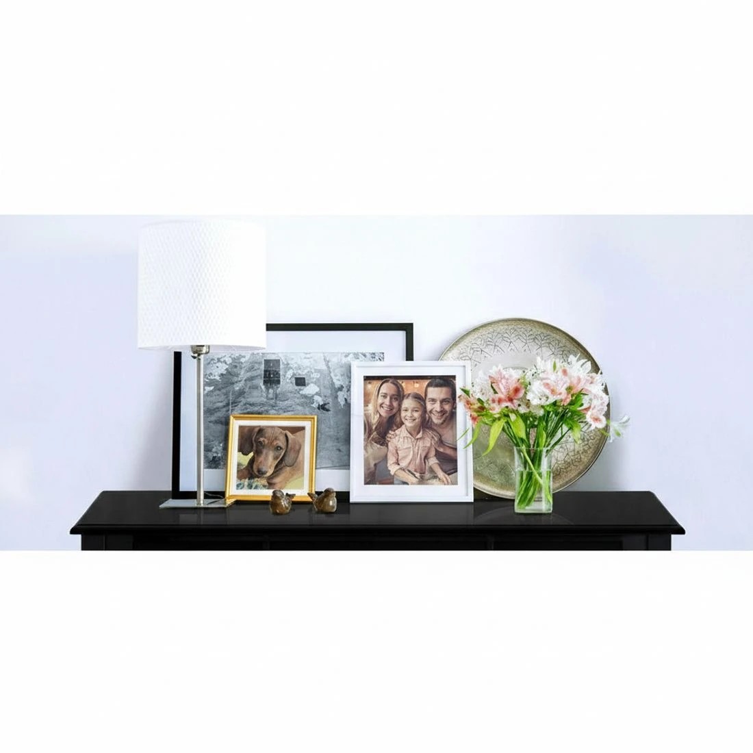 7 Artiss Console Table 3 Drawers  Hamptons - Black, 7 of 7