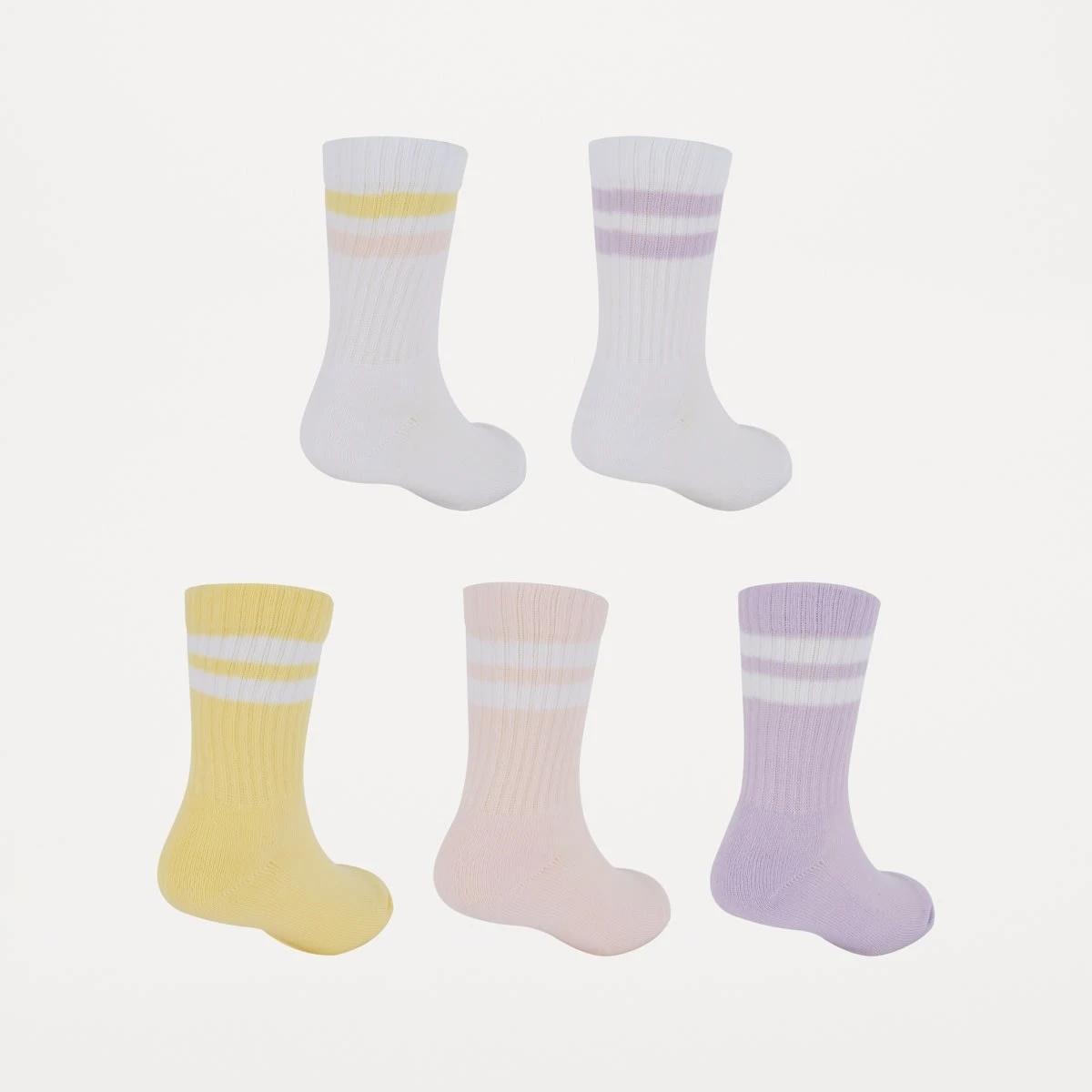 2 5 Pack Crew Socks BLU STRP, 2 of 3
