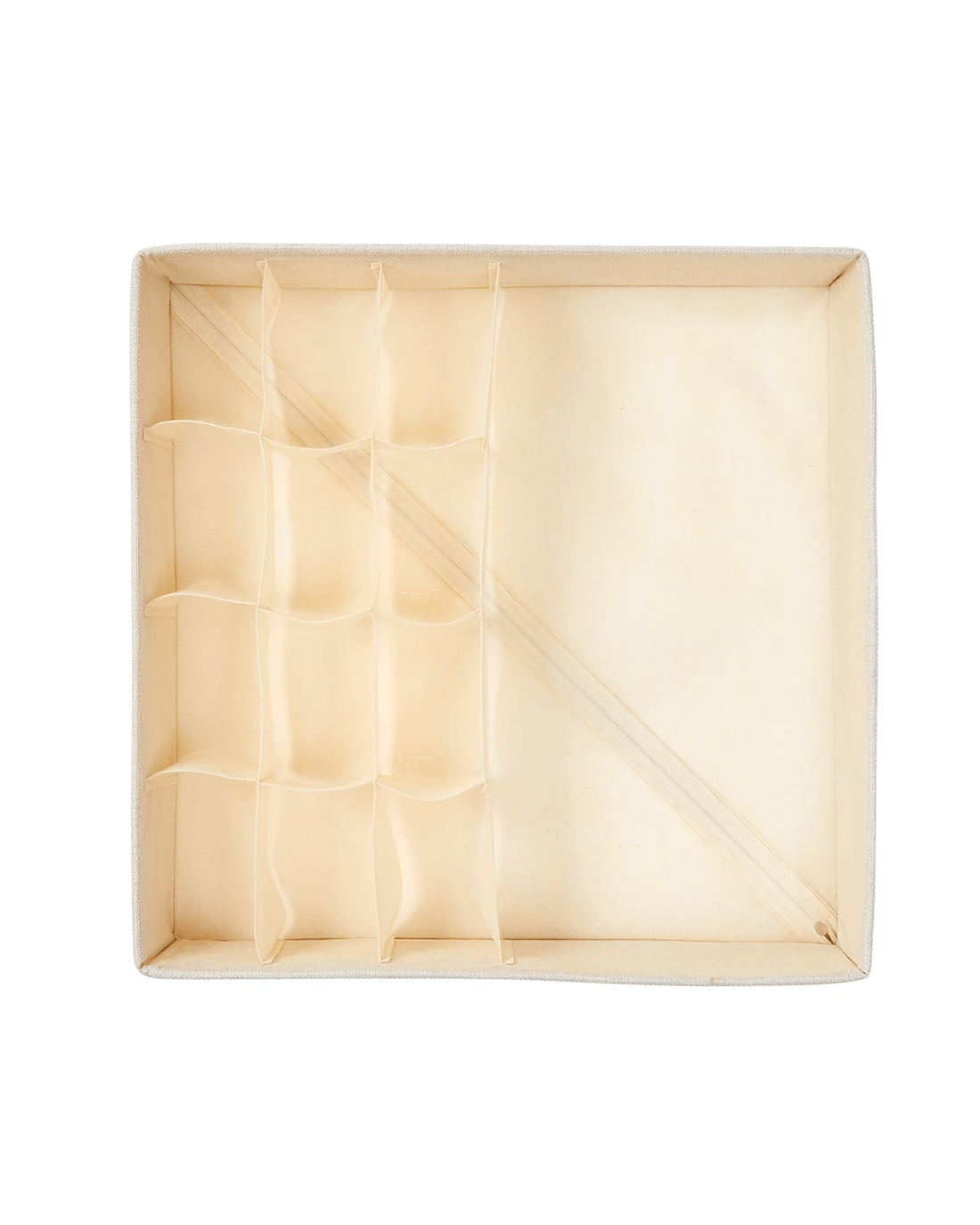 5 Linen Look Multi Grid Organiser - Beige, 5 of 8