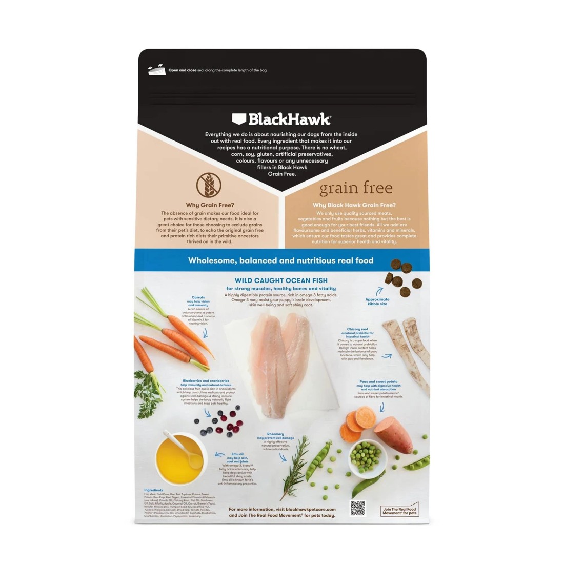 2 Black Hawk Grain Free Ocean Fish Puppy Dog Food 15kg, 2 of 2