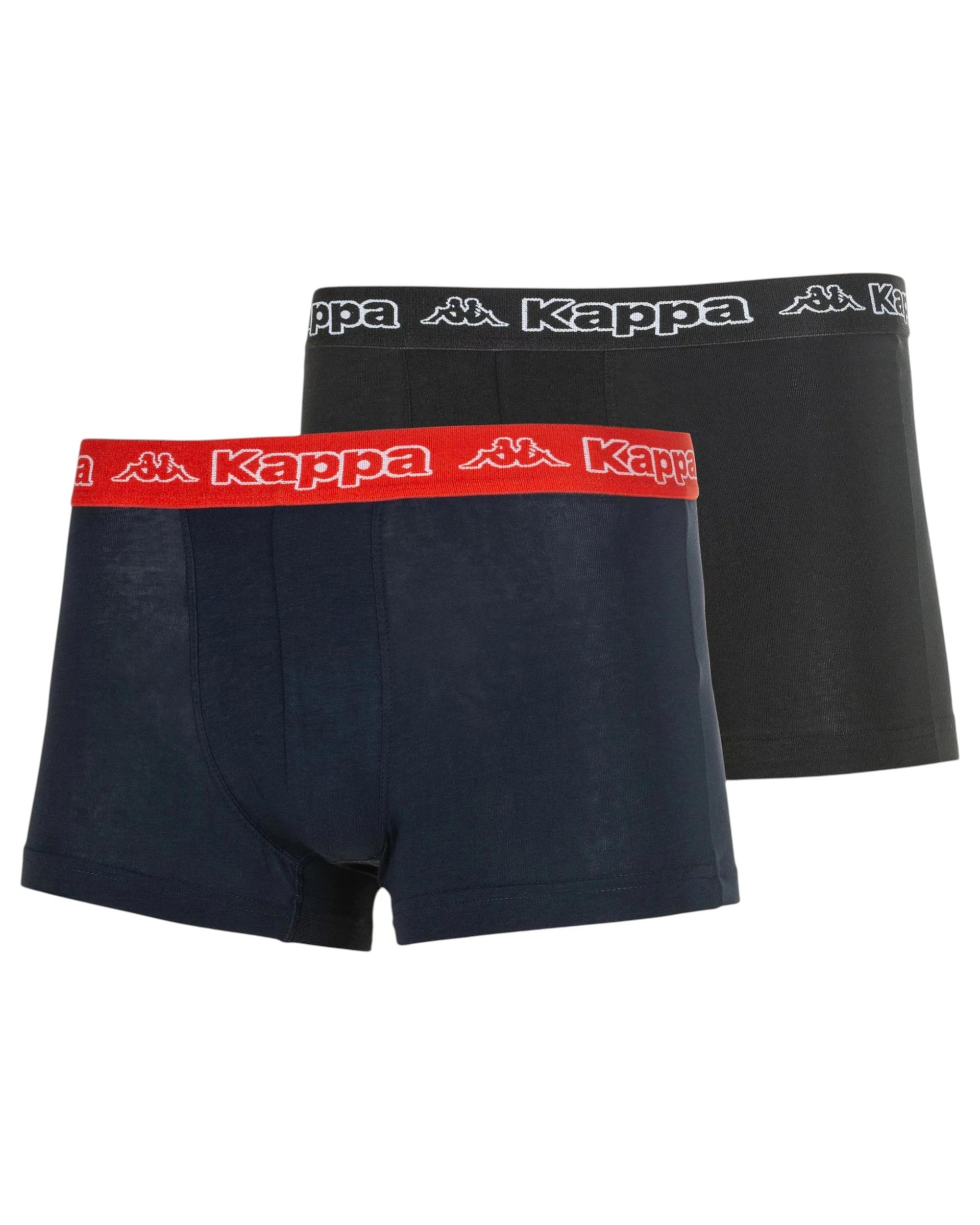 1 Kappa 4 Pack Mens Black/Navy Trunks Boxer Shorts Underwear Black/navy, 1 of 3