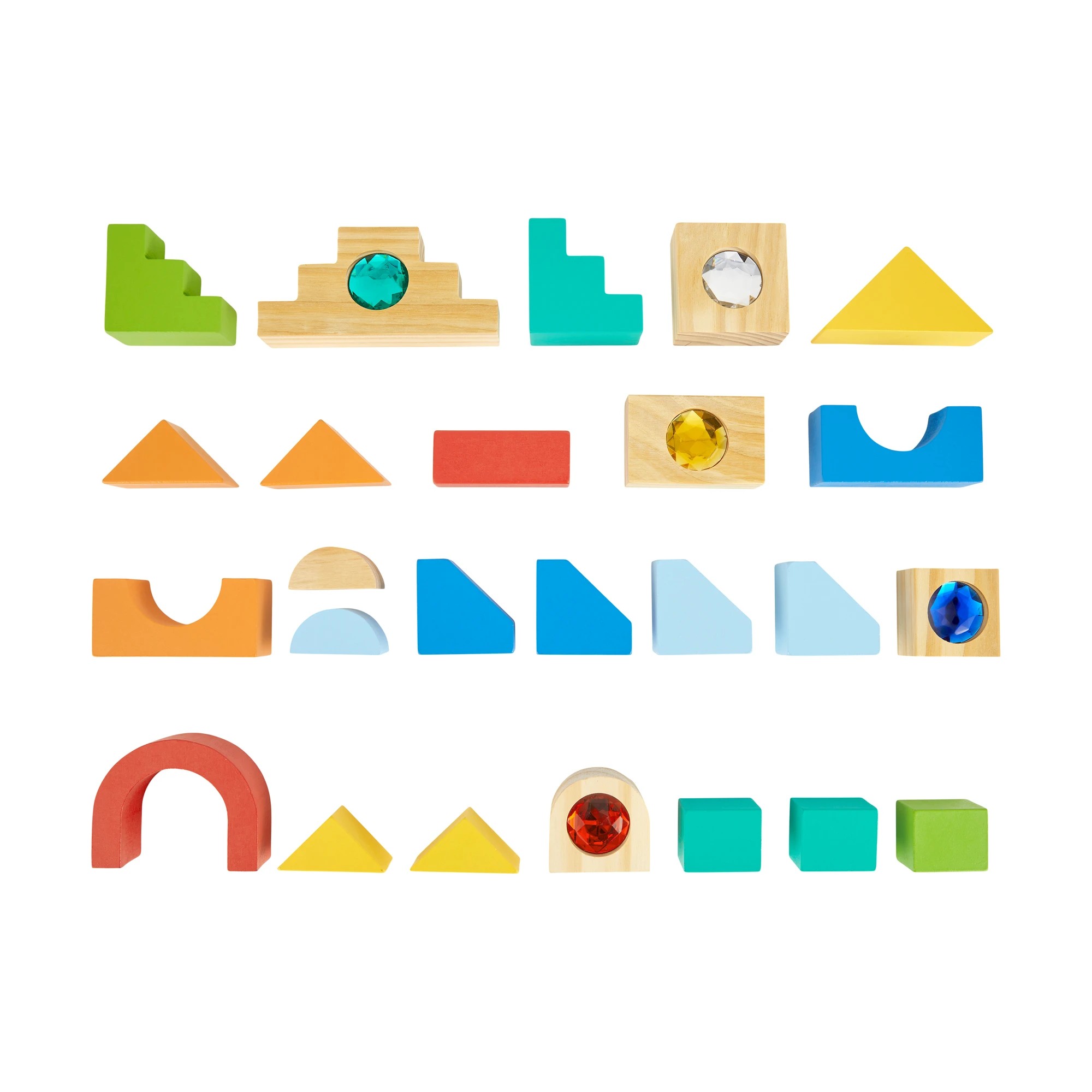 5 Wooden Gem Rainbow Block Set, 5 of 6