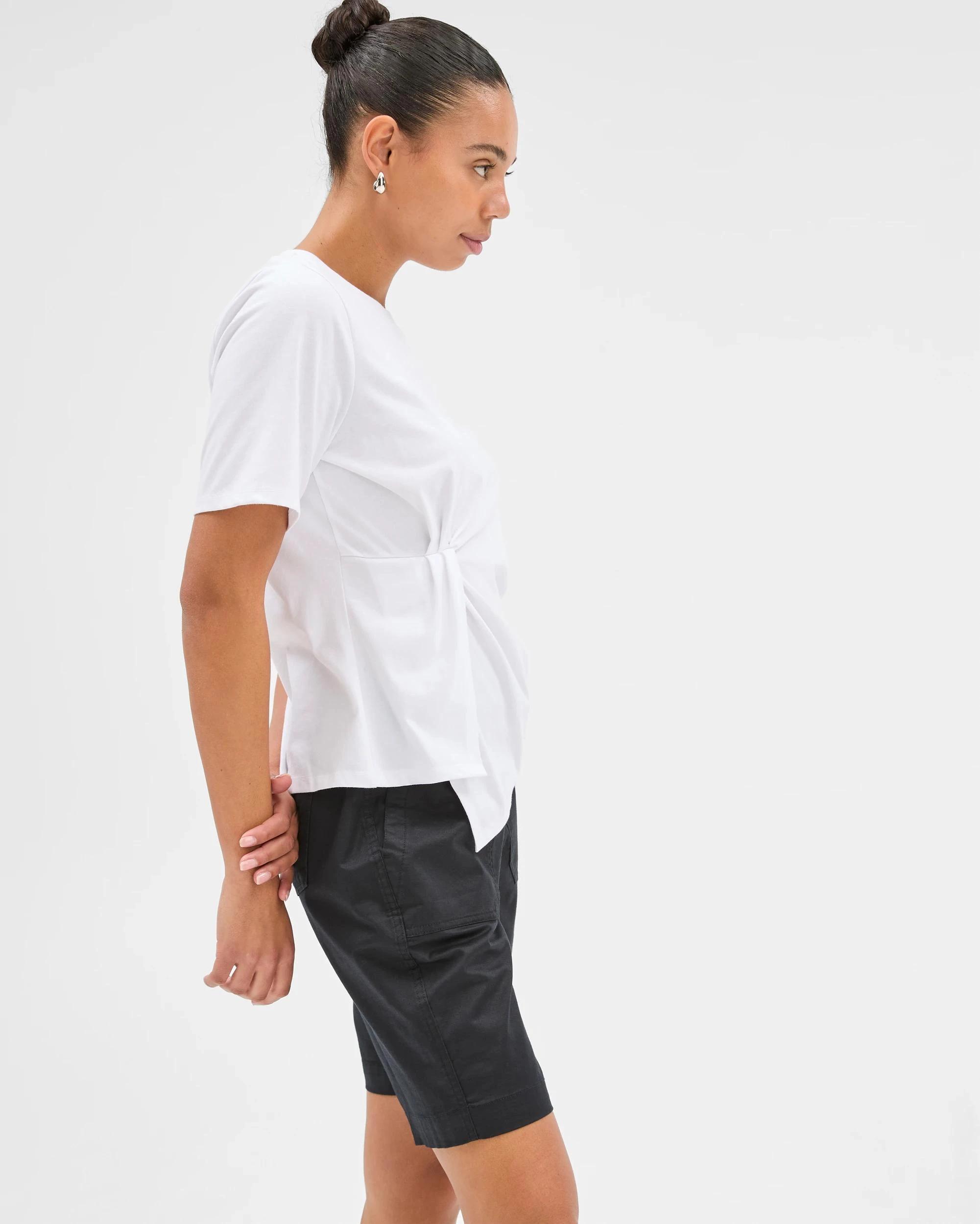 3 Target Ribbed Waist Shorts BLACK, 3 of 5