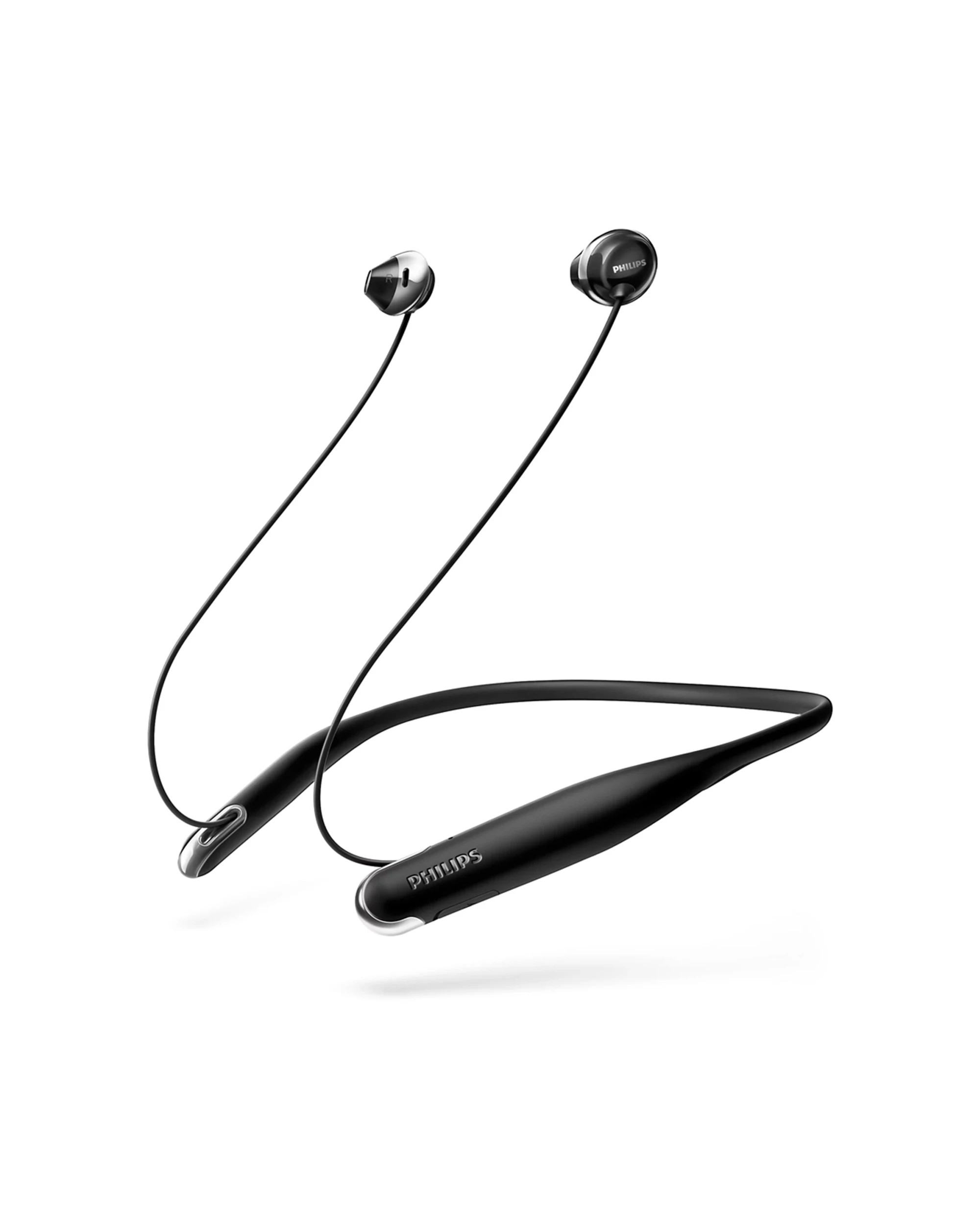 1 Philips Flite Wireless Hyprlite Invisible Feel Bluetooth Neckband Headphones - Black, 1 of 4