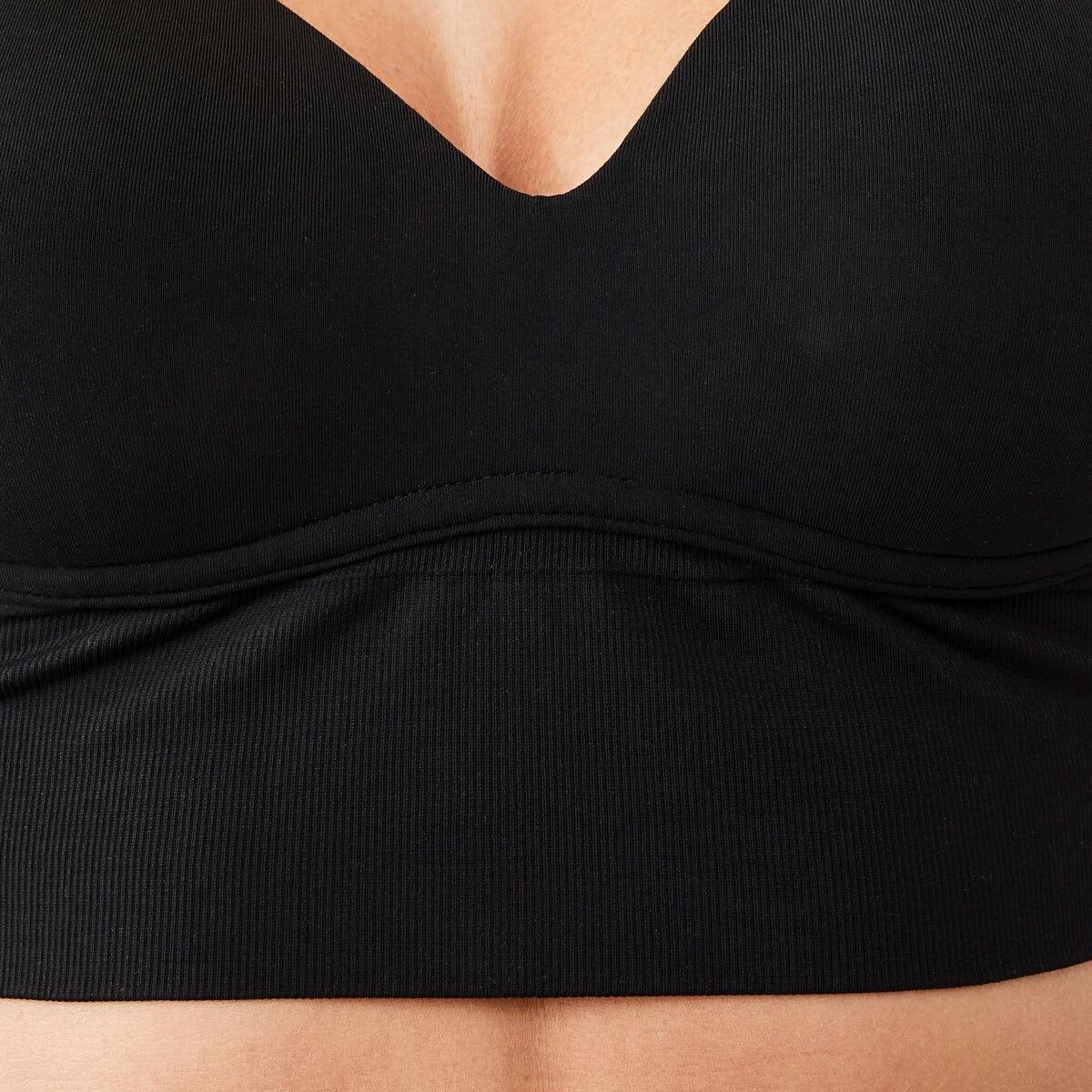 6 Long line Plunge Bra BLACK, 6 of 6