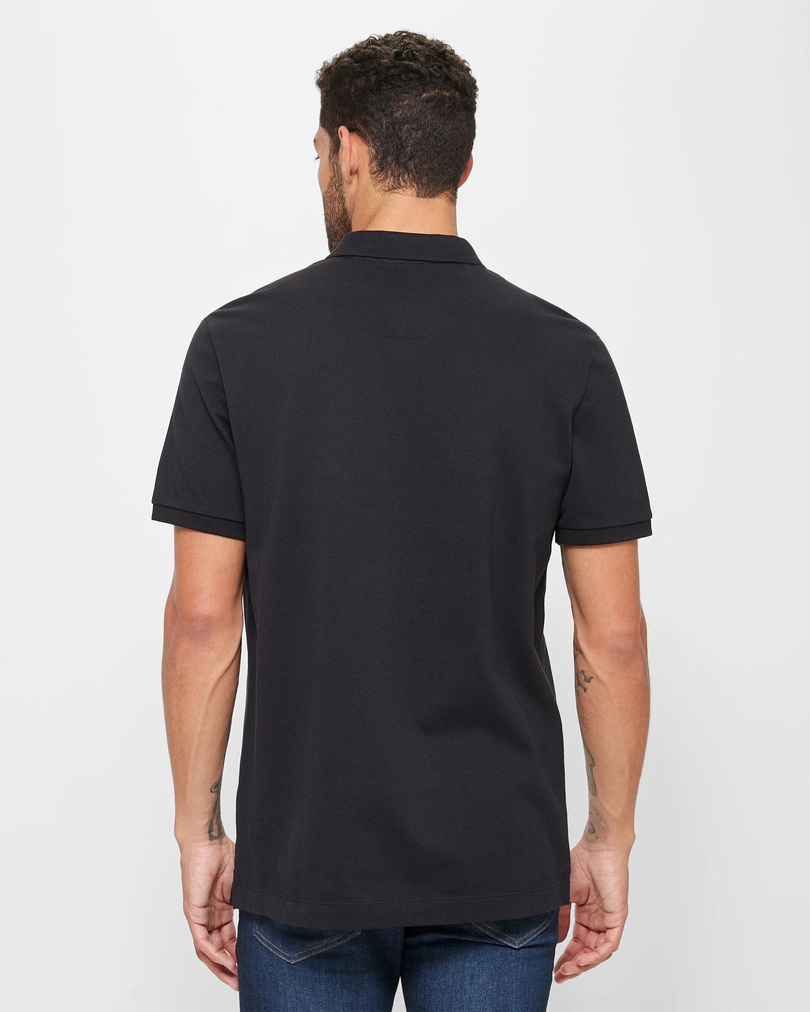 4 Target Australian Cotton Pique Polo Shirt BLACK, 4 of 6