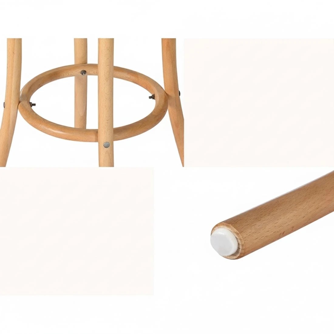 5 Artiss 2x Bar Stoosl Rattan Seat Wooden - Natural, 5 of 5