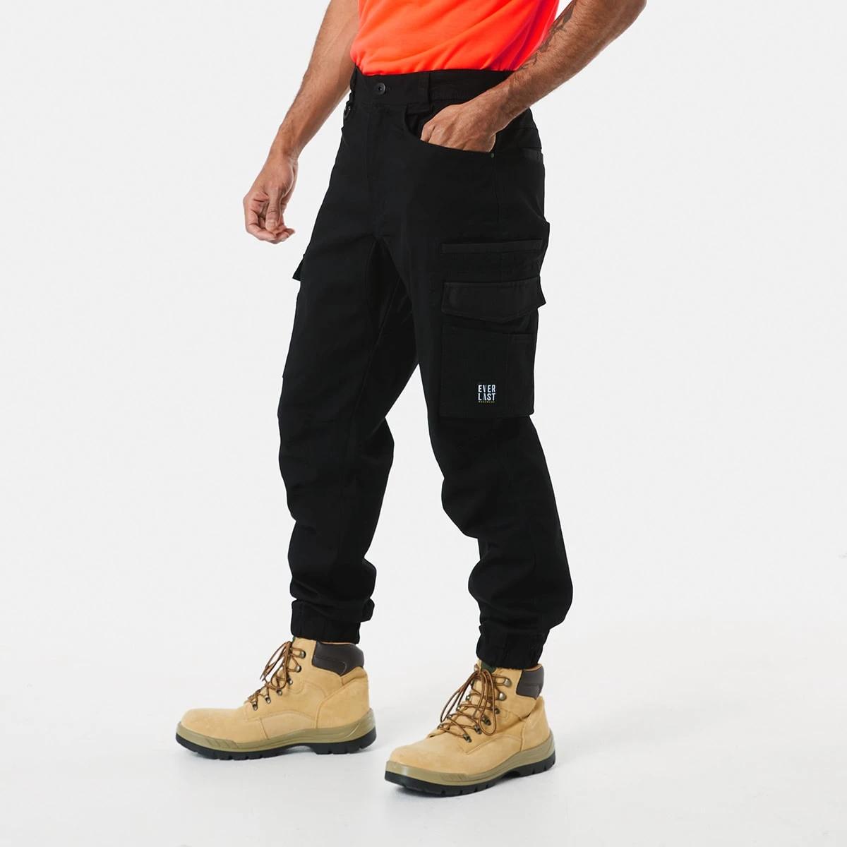 2 Everlast Work Stretch Woven Jogger Pants Black, 2 of 7