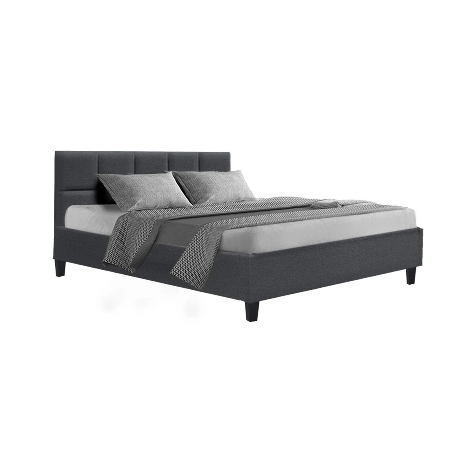 1 Artiss Bed Frame Double Size Charcoal TINO - Charcoal, 1 of 7