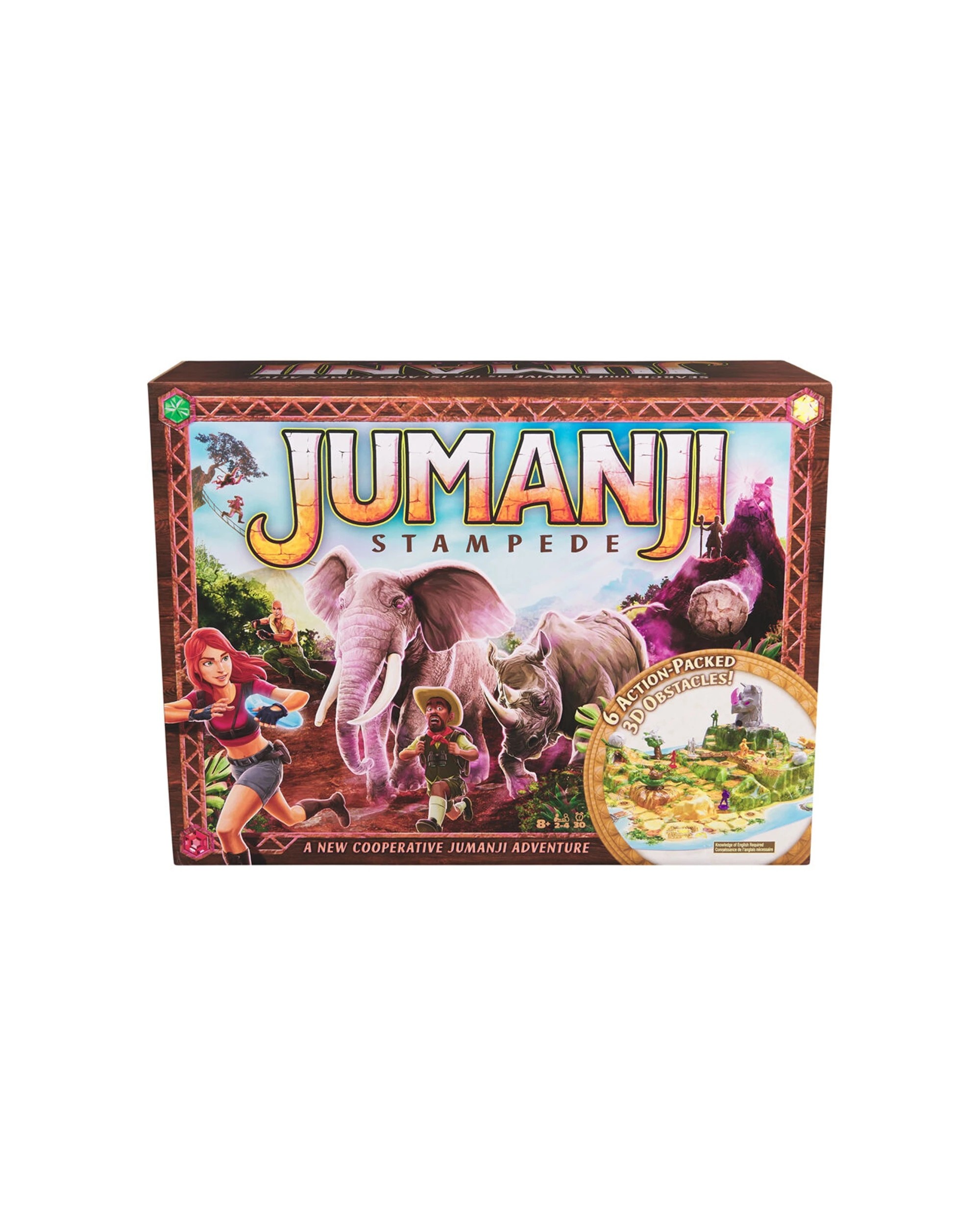 1 Spin Master Jumanji Stampede 3D Adventure Board Game 2 to 4 Players - Multi, 1 of 5