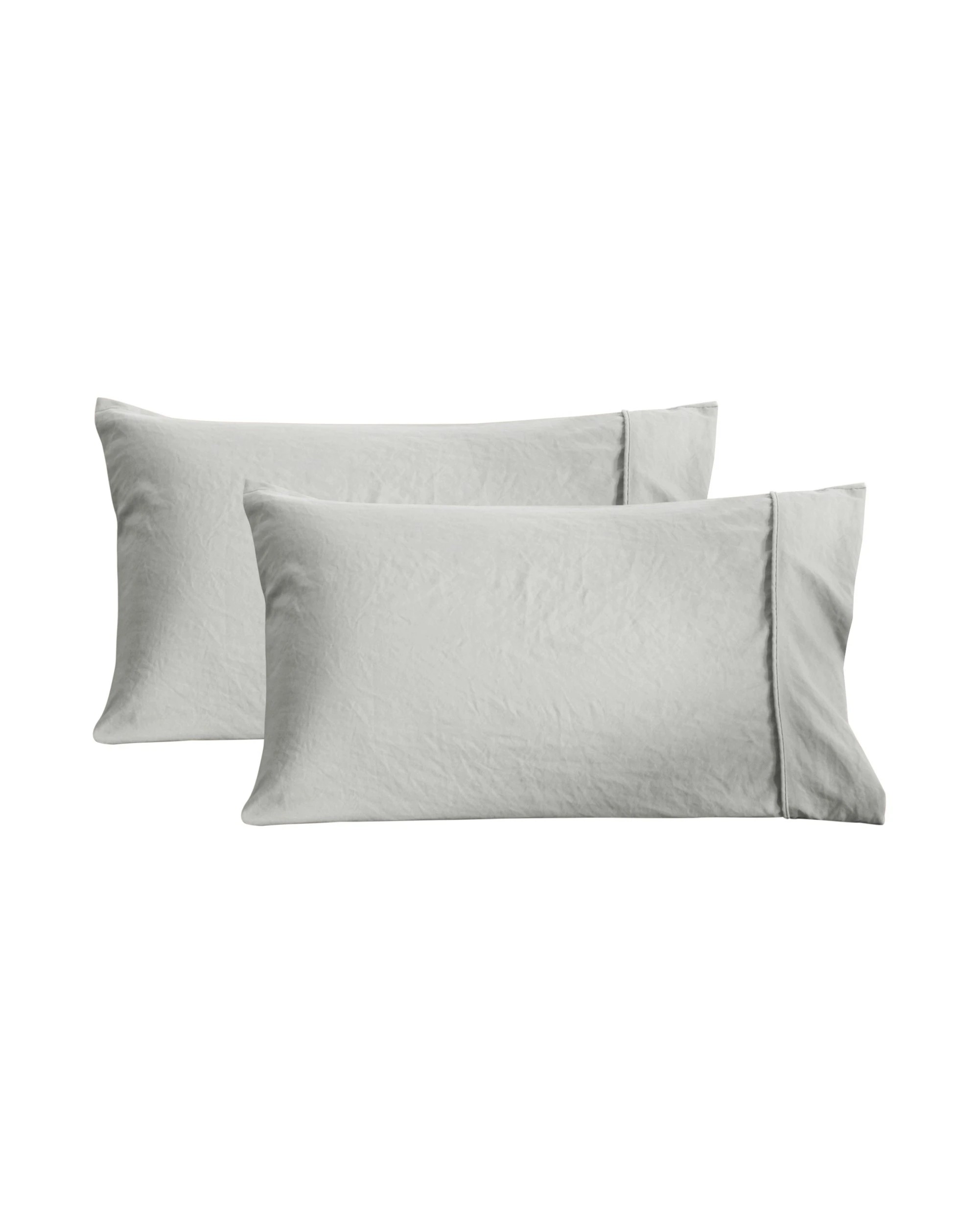 5 Dreamaker Superfine Washed Microfibre Standard Pillowcase Twin Pack - Dove Grey, 5 of 5