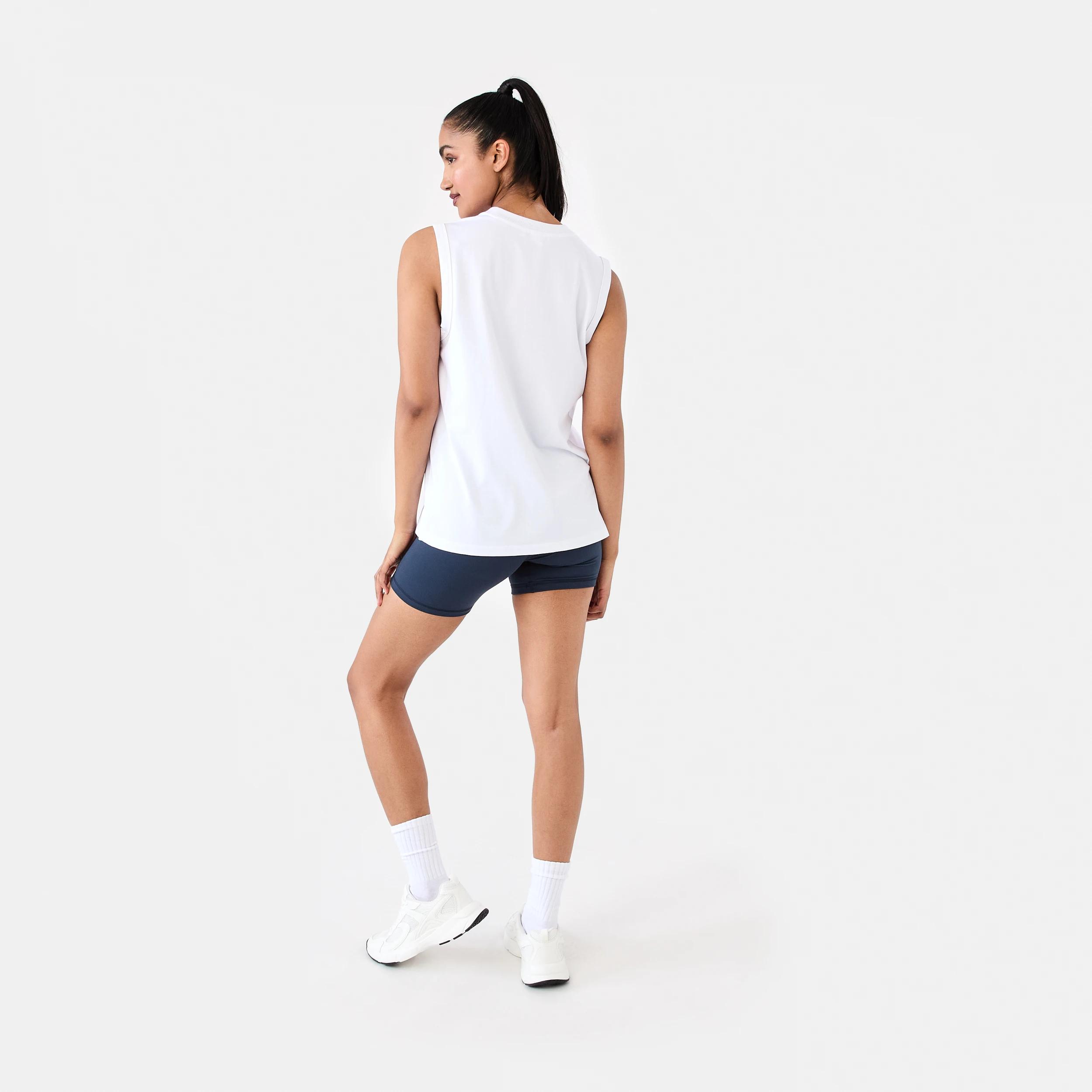 4 Active Womens Muscle Tank White, 4 of 8