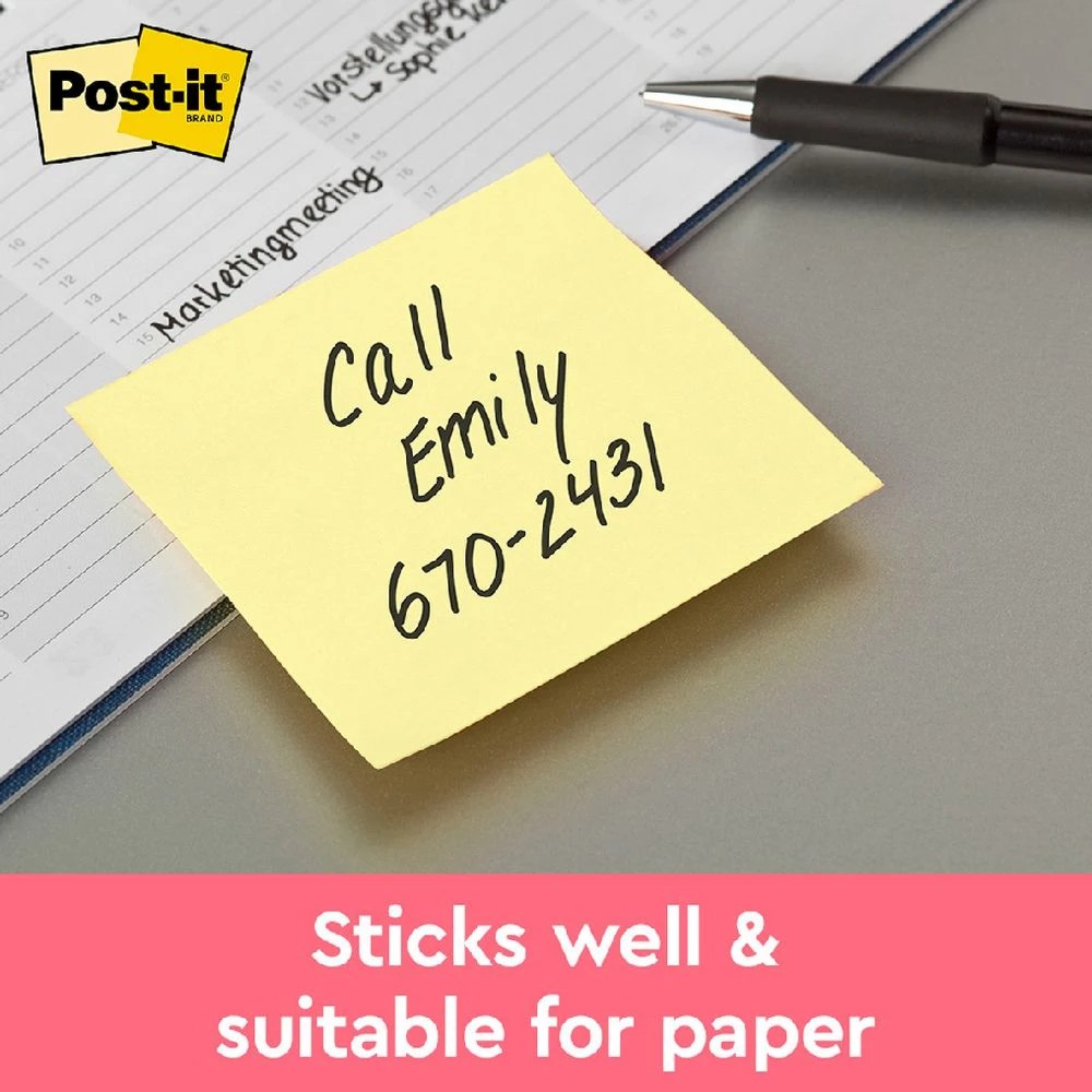6 Post-it Notes 76 x 76mm Yellow 100 Sheets, 6 of 7