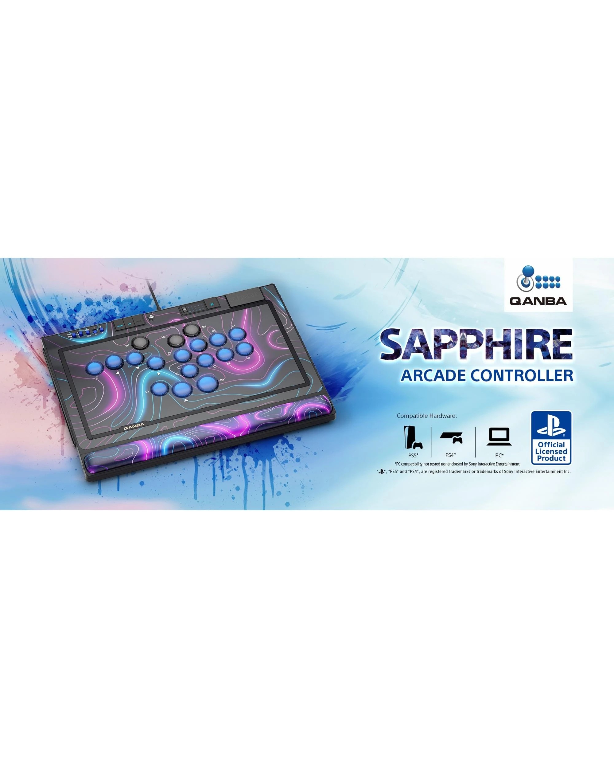 2 QANBA SAPPHIRE S1 Leverless Arcade Controller for PS5, PS4 and PC, 2 of 7