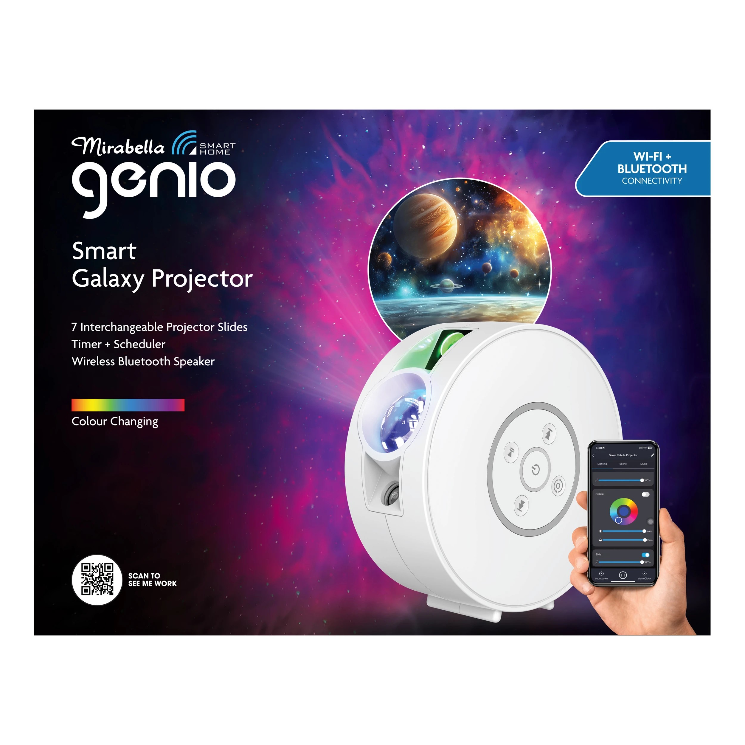 1 Mirabella Genio Smart Galaxy Projector, 1 of 6