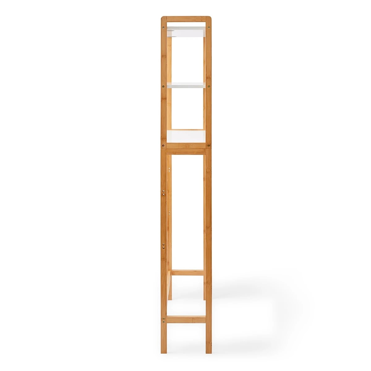 8 Bamboo and White Over Toilet Shelf Unit, 8 of 10