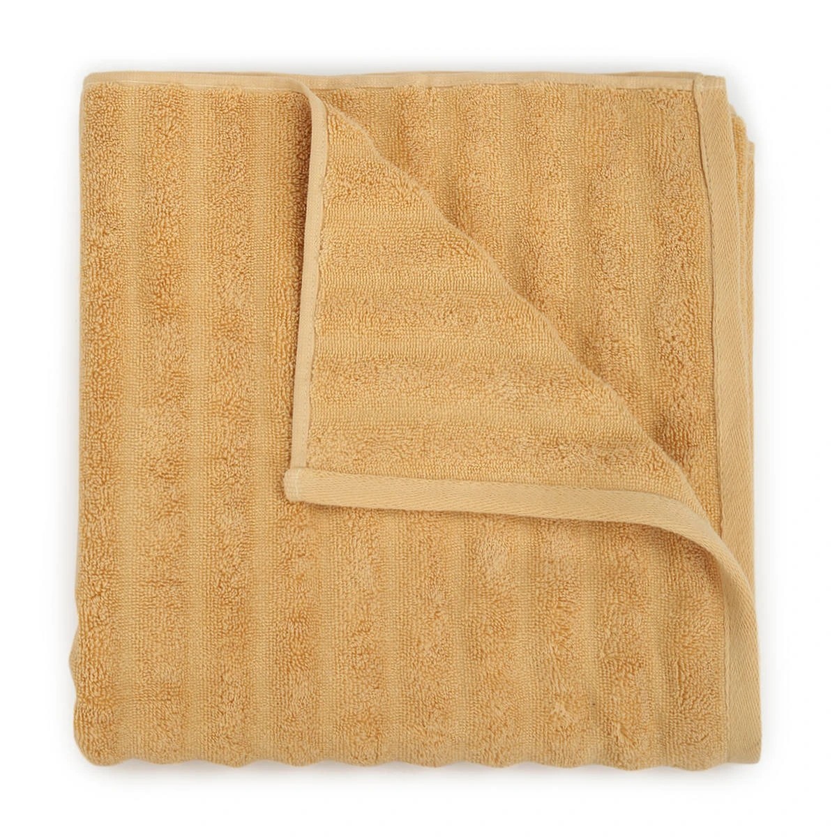 1 Thick Ribbed Australian Cotton Bath Towel - Wheat, 1 of 4