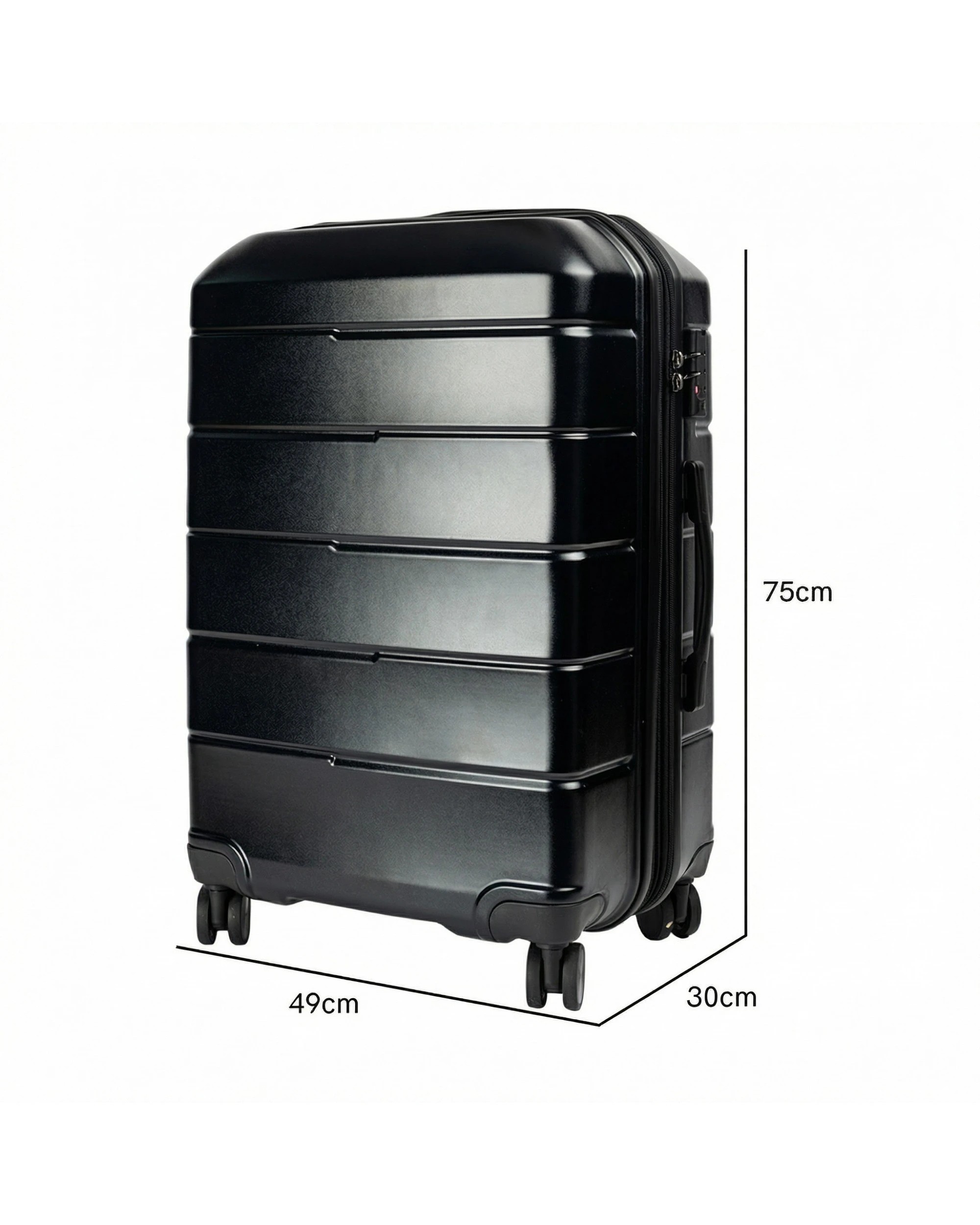 3 Olympus Artemis 28in Hard Shell Suitcase ABS+PC Jet - Black, 3 of 8