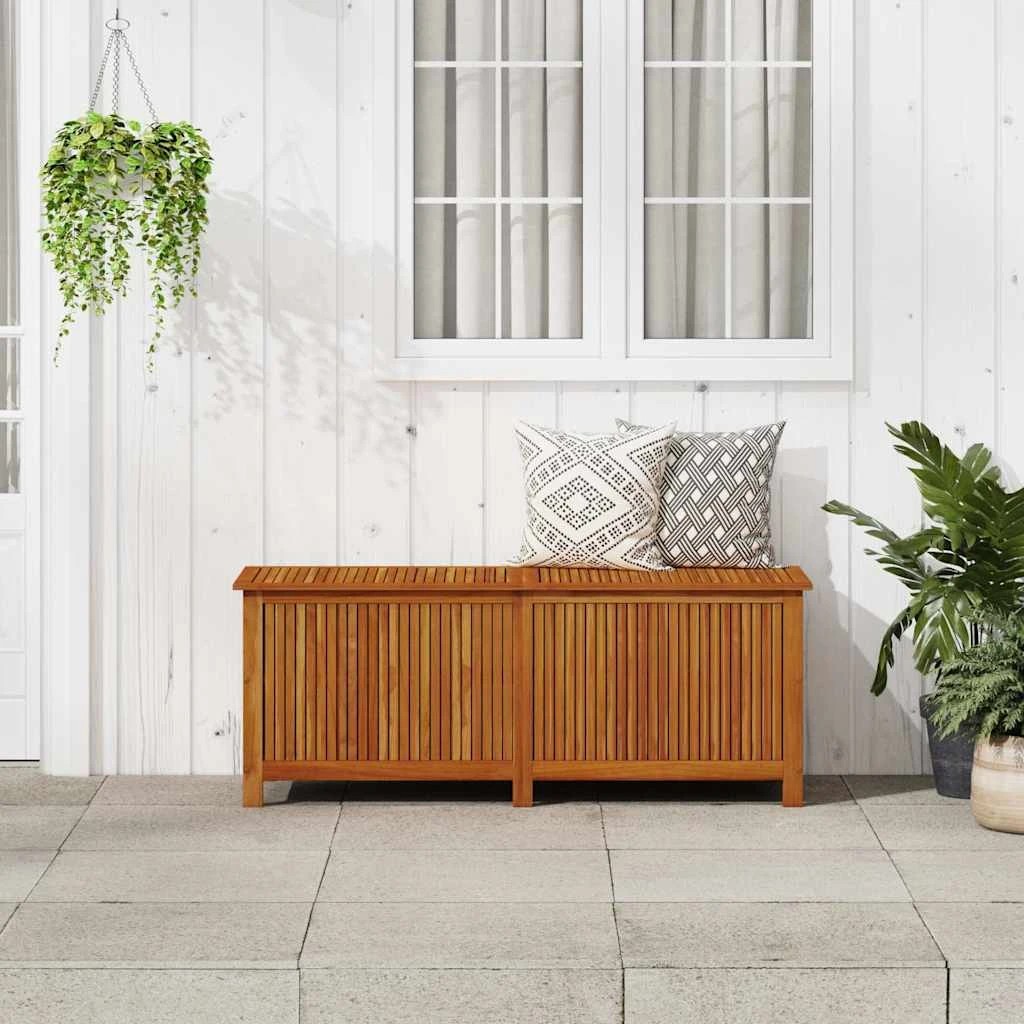 3 Vidaxl Garden Storage Box Solid Wood Acacia - Brown, 3 of 10