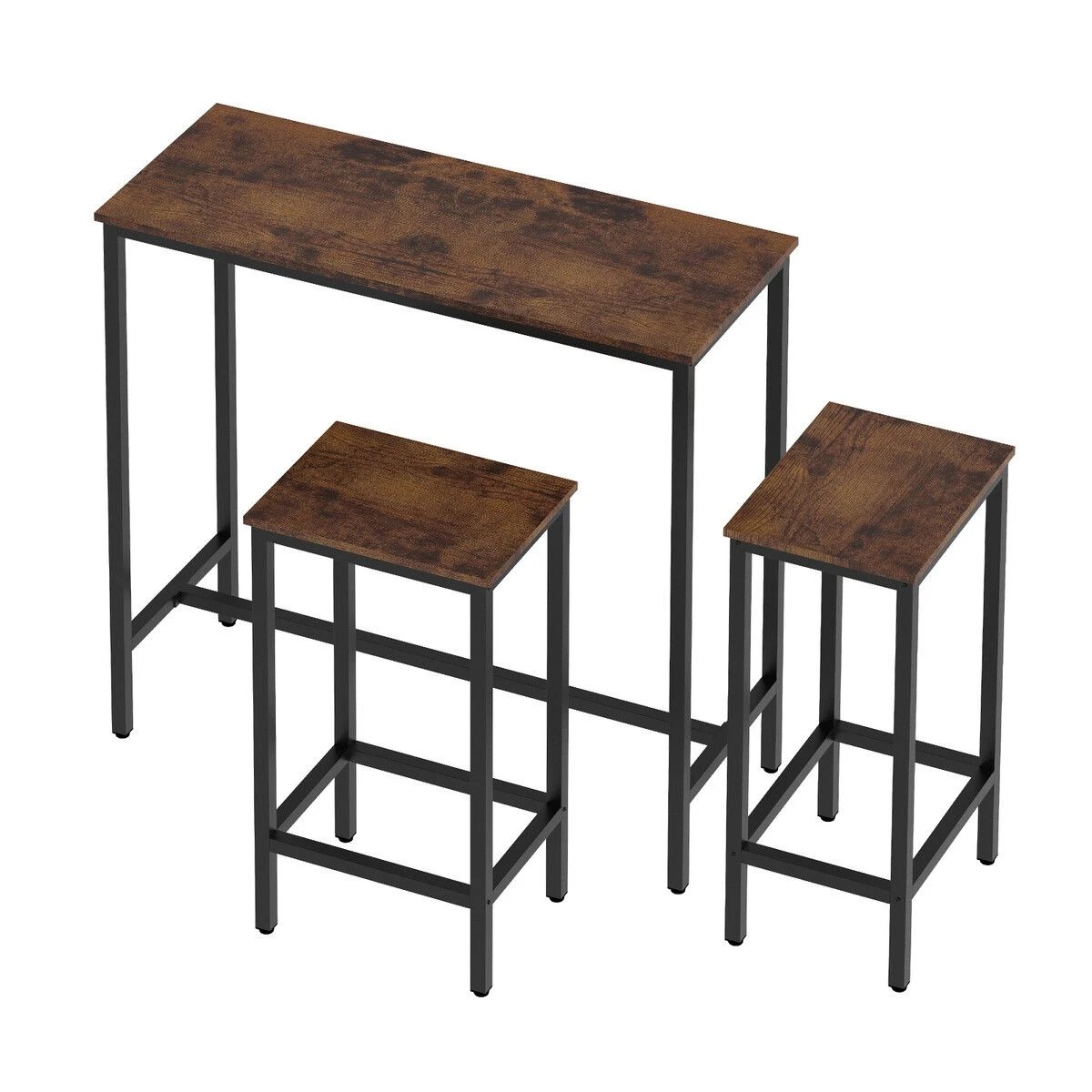 4 Ausway Bar Table and Stools Set Dining Chairs, 4 of 4