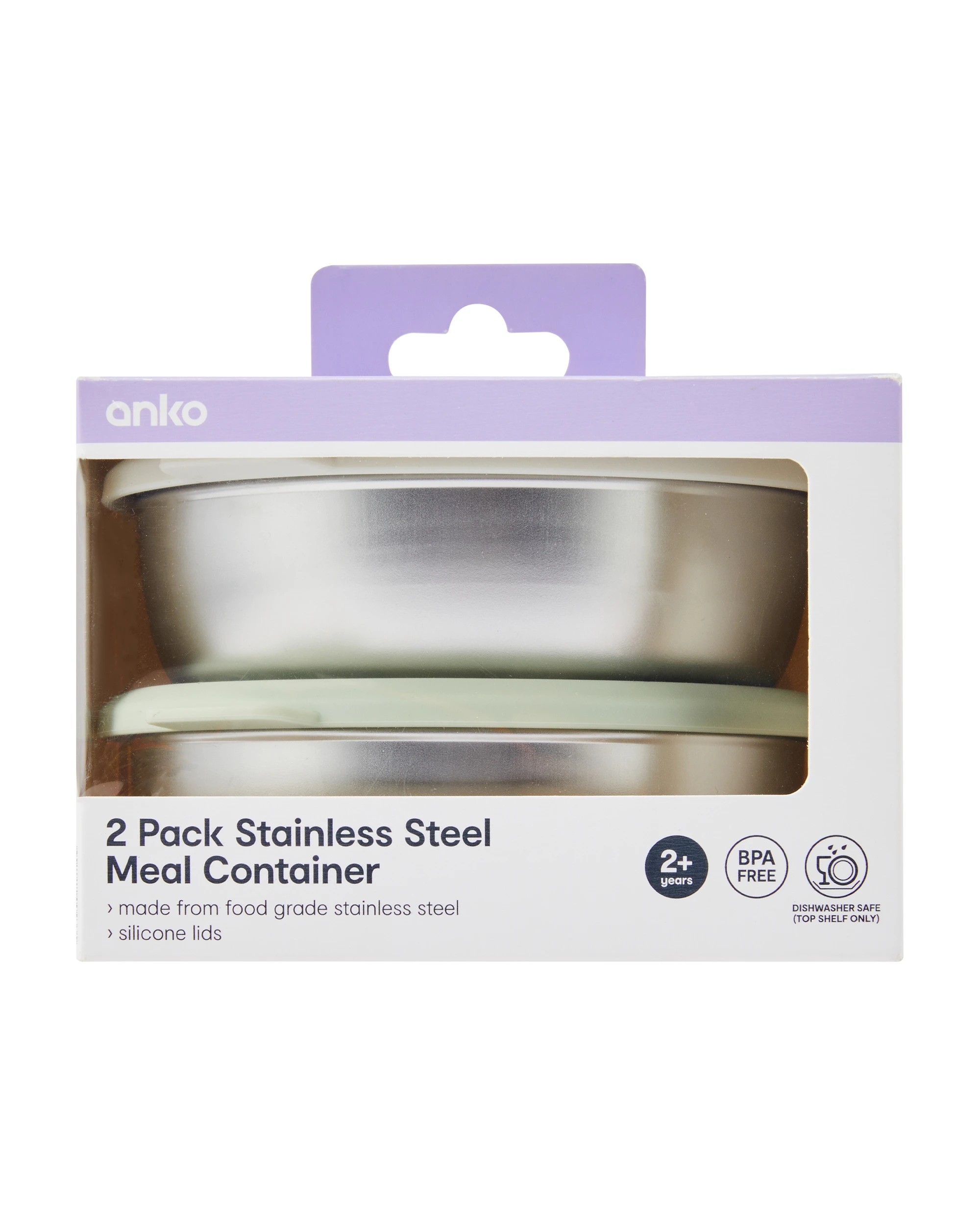 6 2 Pack Stainless Steel Meal Containers, 6 of 7
