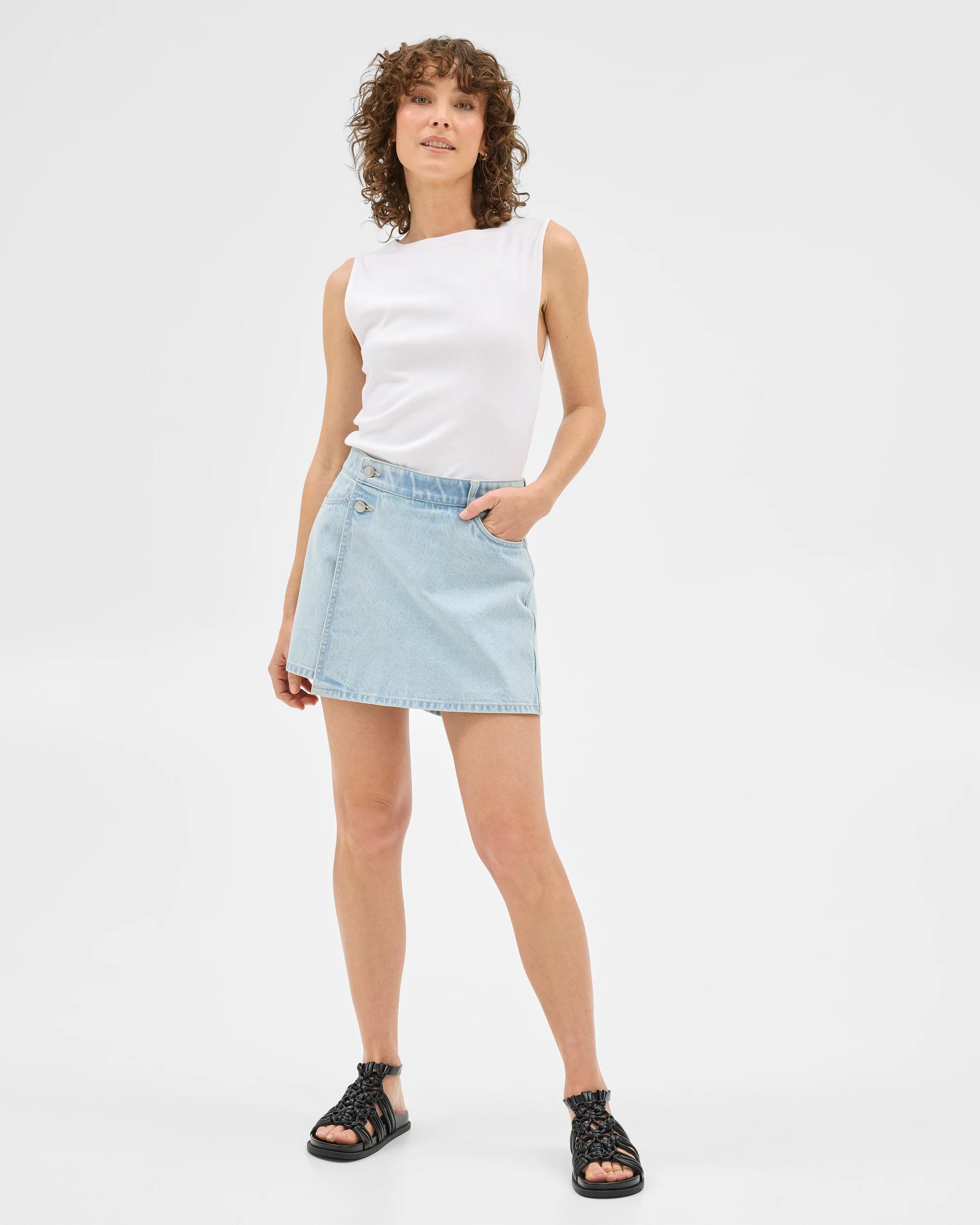 1 Target Denim Skort ICE BLUE, 1 of 6