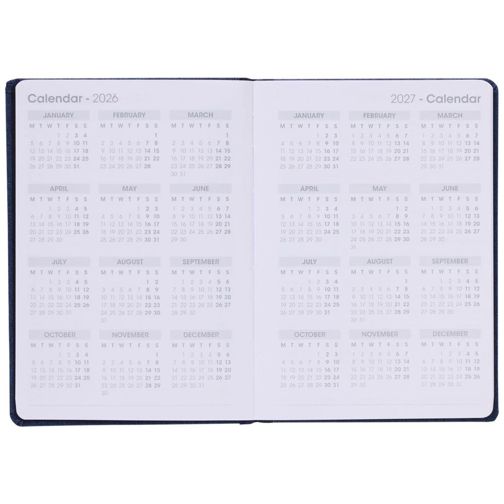 6 Otto A5 Week To View RPET Diary FY26/27 Navy, 6 of 8