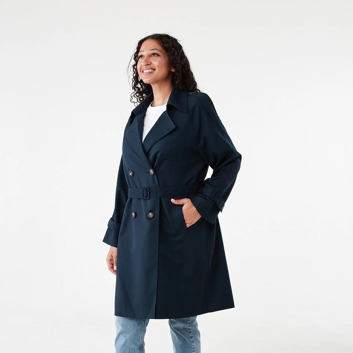 2 Lightweight Trench Coat Navy Blaze, 2 of 10