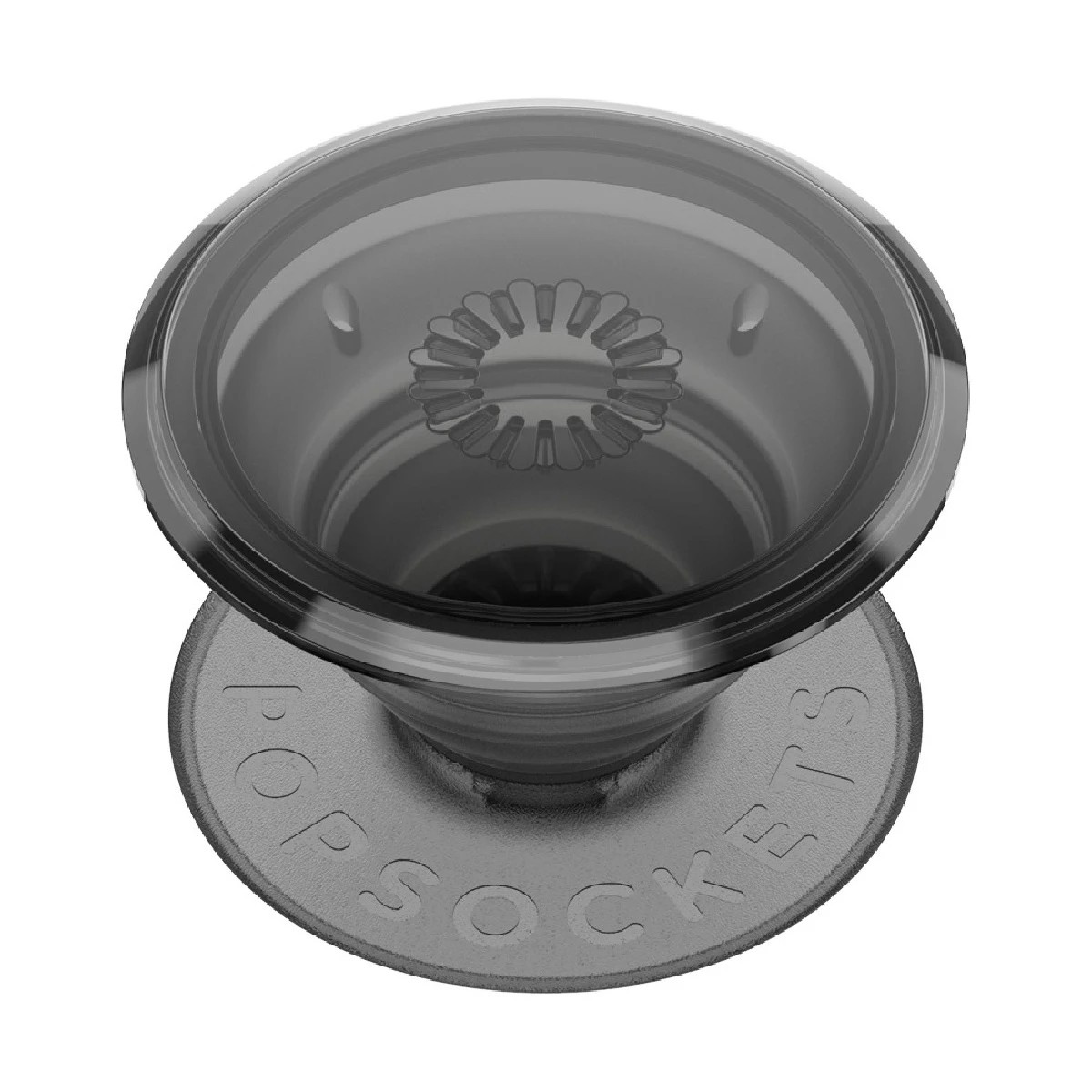 1 PopSockets PopGrip Swappable Phone Holder and Stand - Translucent Black, 1 of 8
