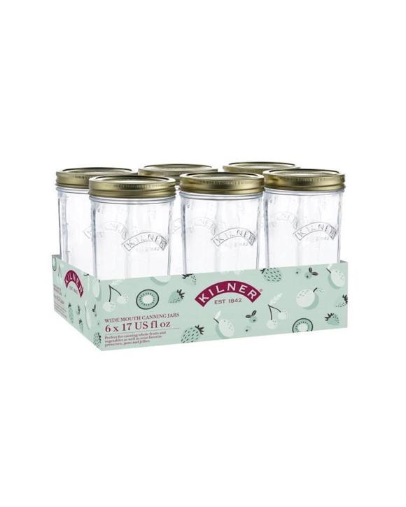 Kilner Wide Mouth Preserve 500ml  Set of 6