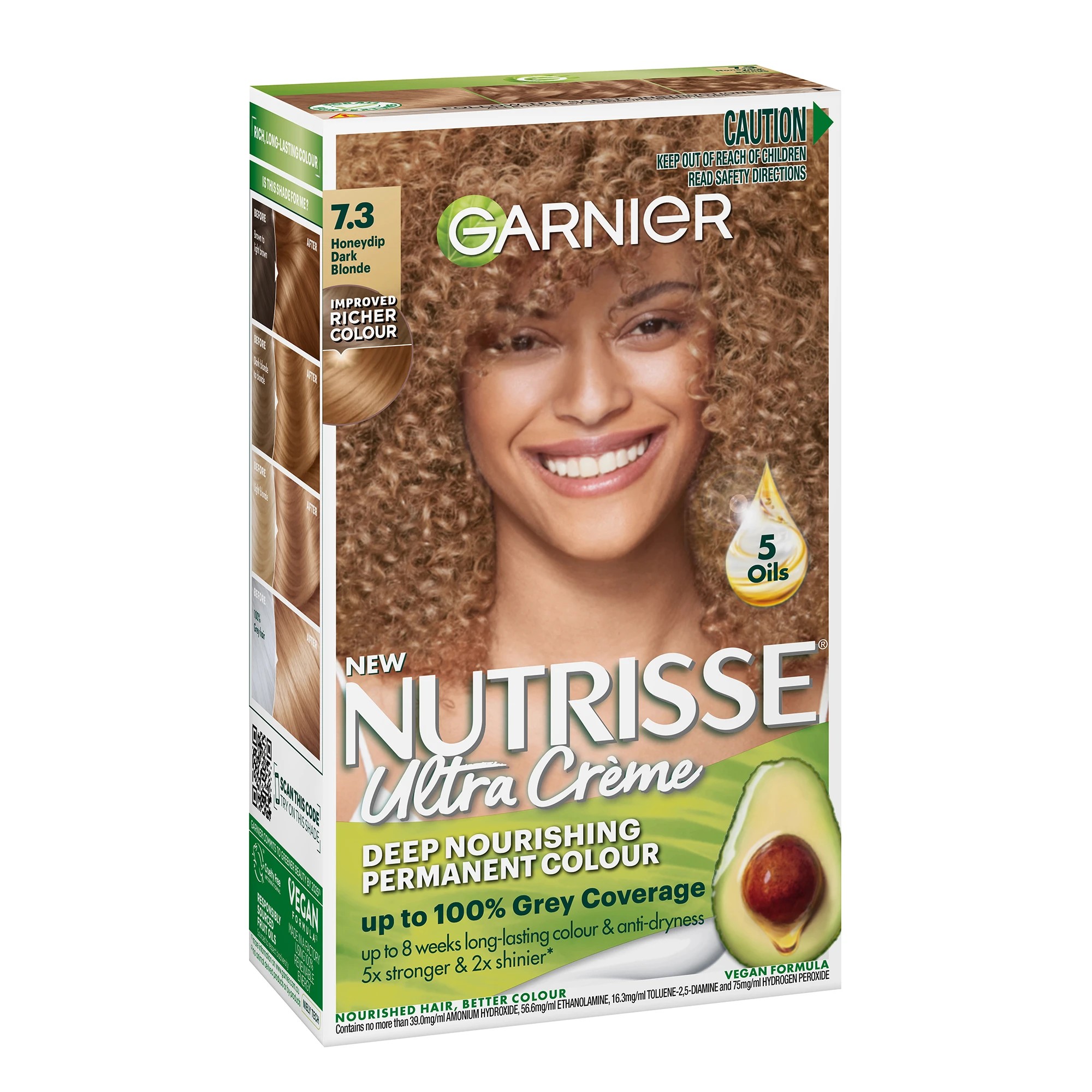 1 Garnier Nutrisse Dip Creme Colour - 7.3 Honey Dip, 1 of 7