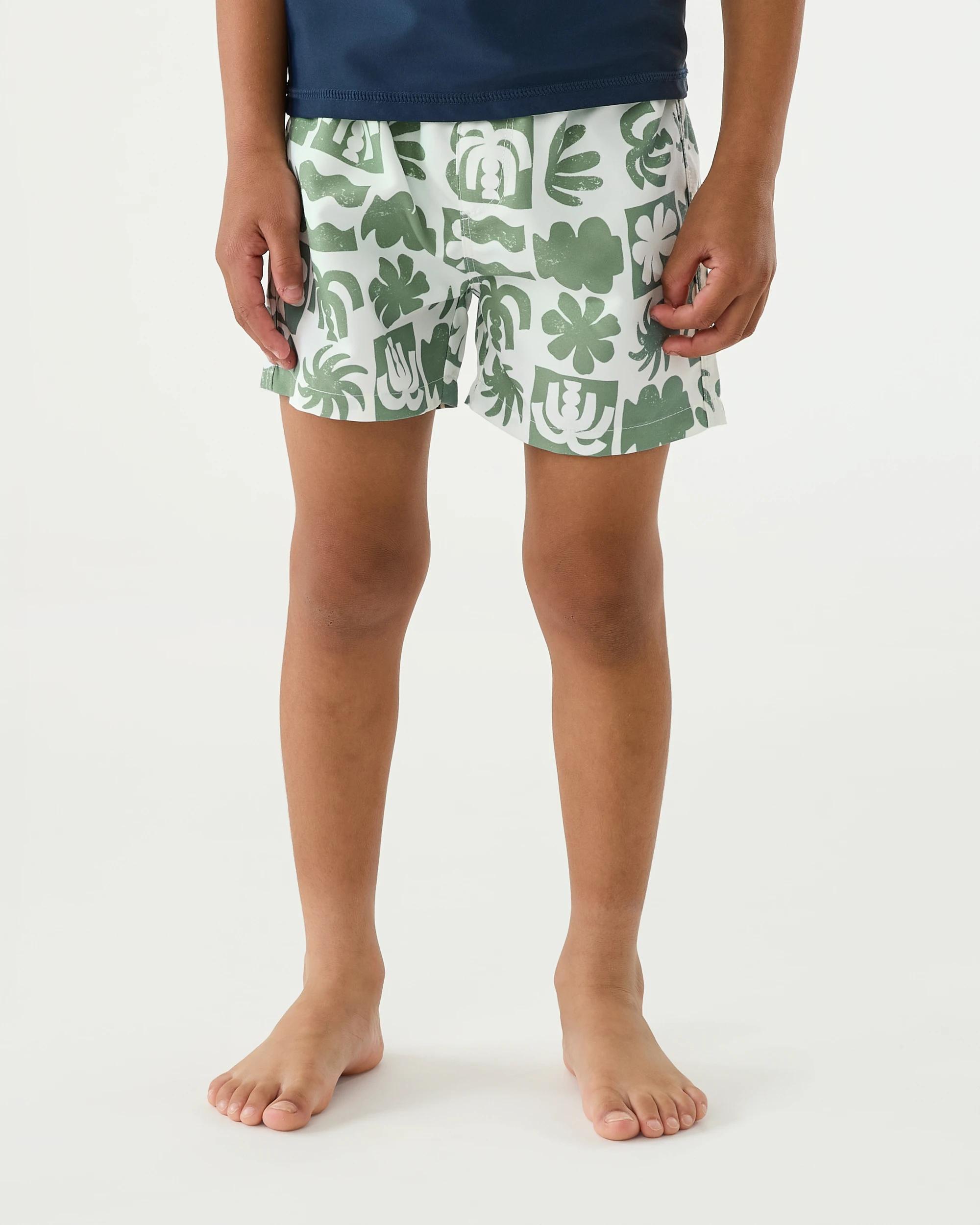 1 Printed Boardshorts Grn Tiles, 1 of 6