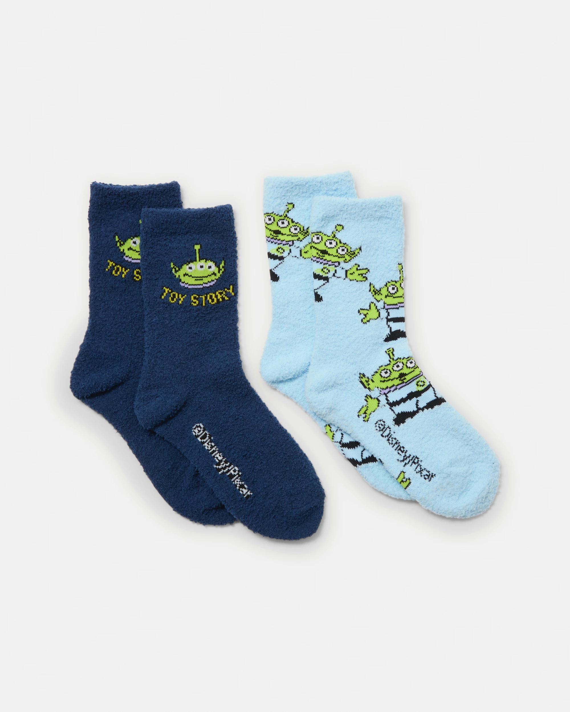 1 2 Pack Toy Story License Bed Socks Toy Story, 1 of 3