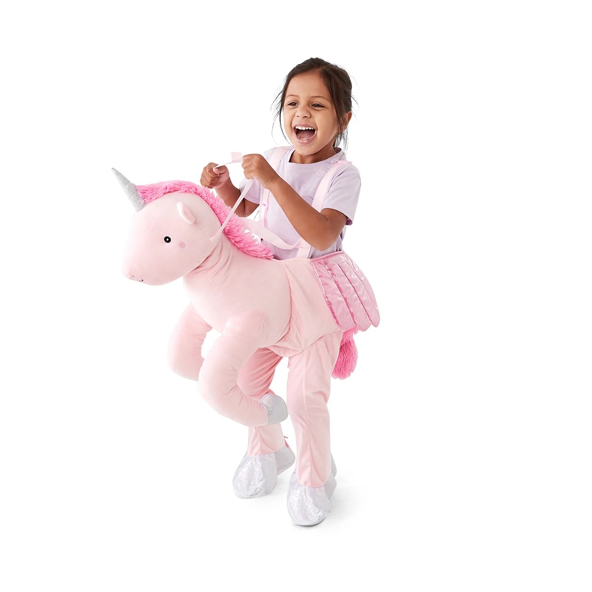 1 Unicorn Ride On Costume - Ages 4-6, 1 of 9