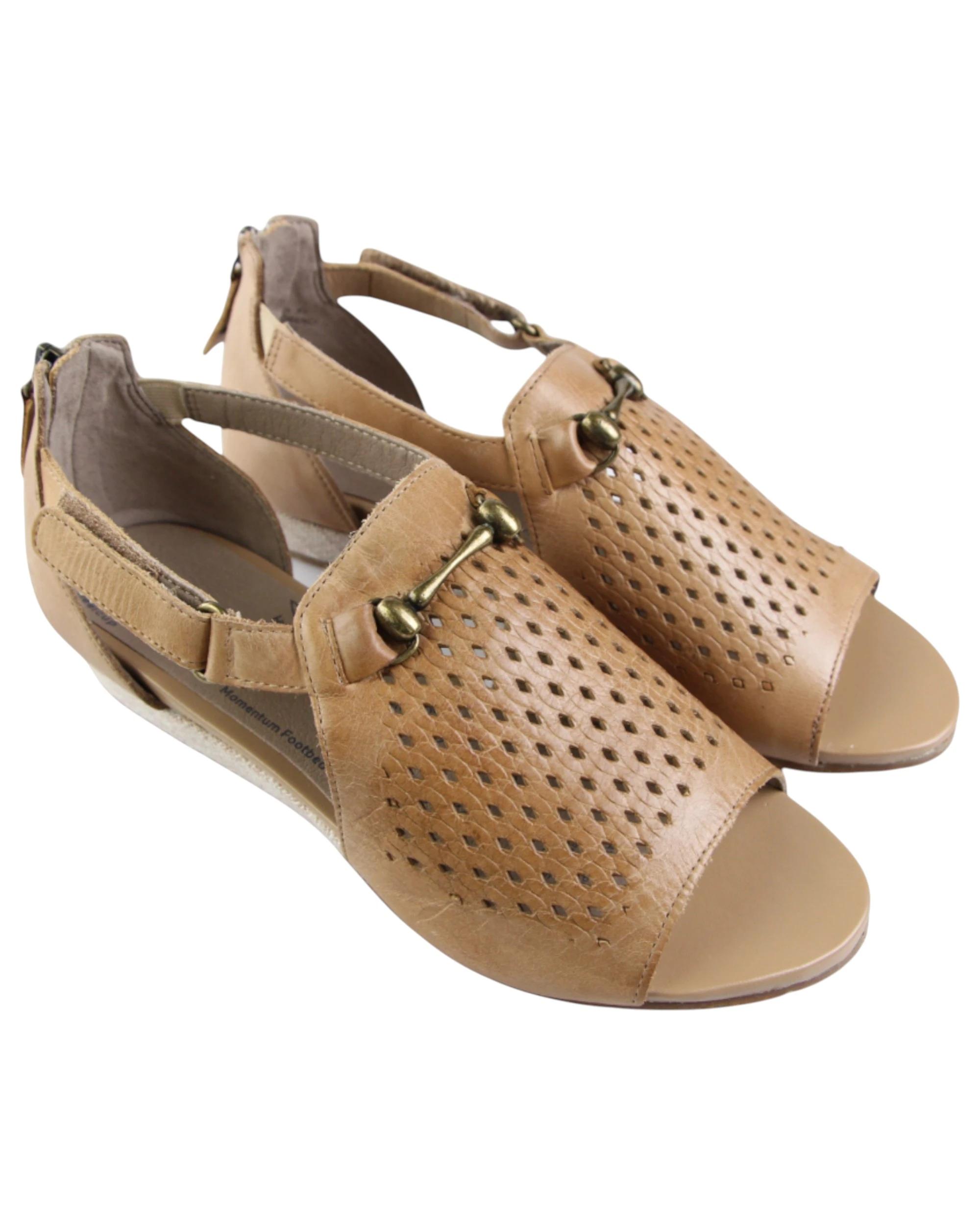 5 HomyPed Womens Florence Sandals Slip On Shoes Flats Latte Tan, 5 of 5