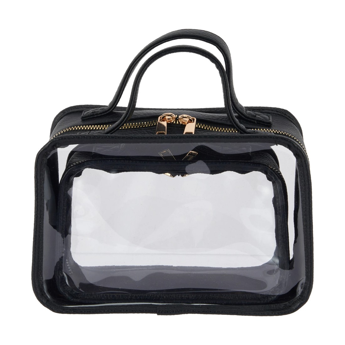 1 OXX Cosmetics 2 Piece Makeup Bags - Black, 1 of 6