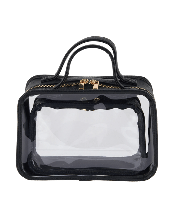 OXX Cosmetics 2 Piece Makeup Bags - Black