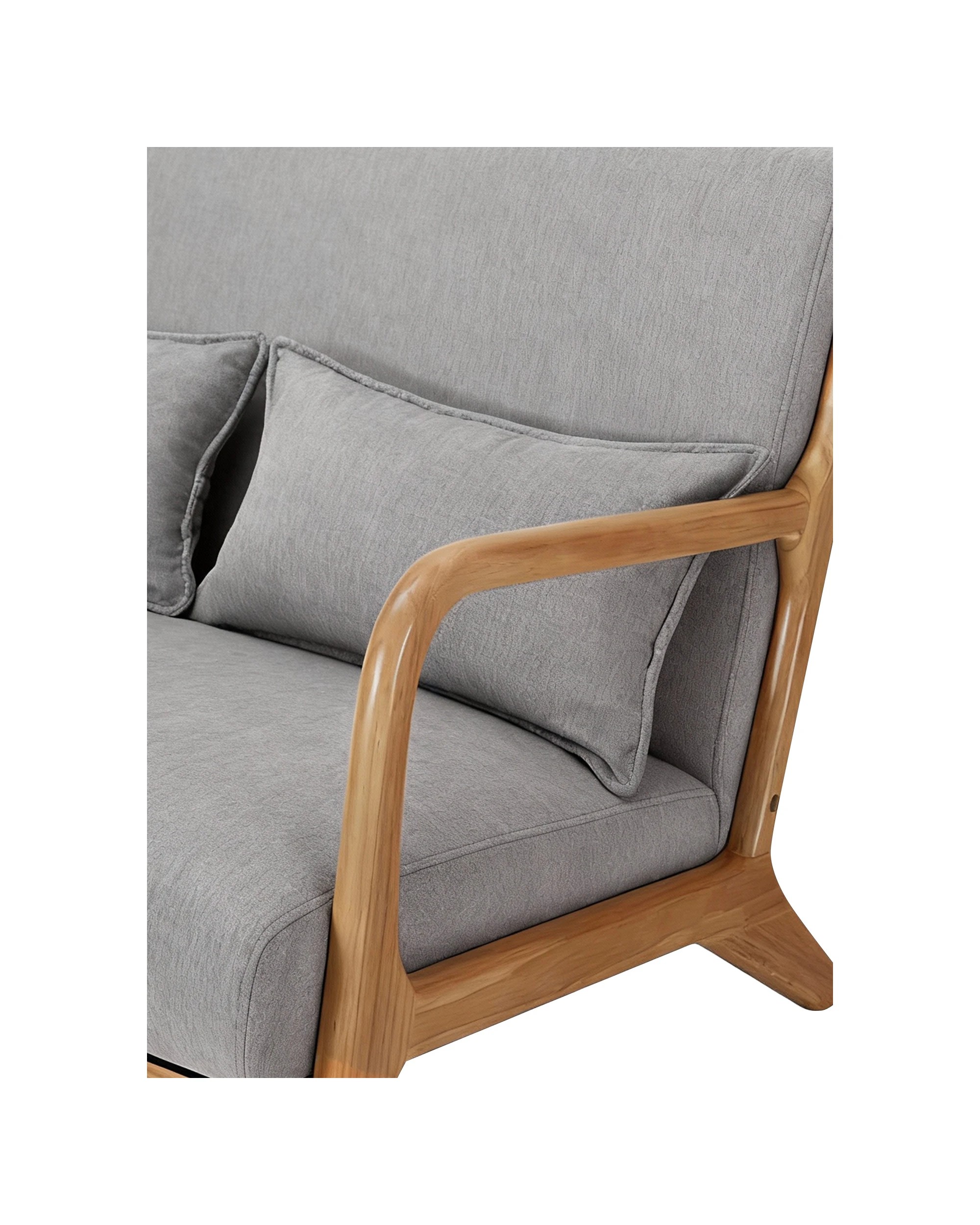 7 Artiss Armchair 2-seater Loveseat Fabric - Grey, 7 of 10