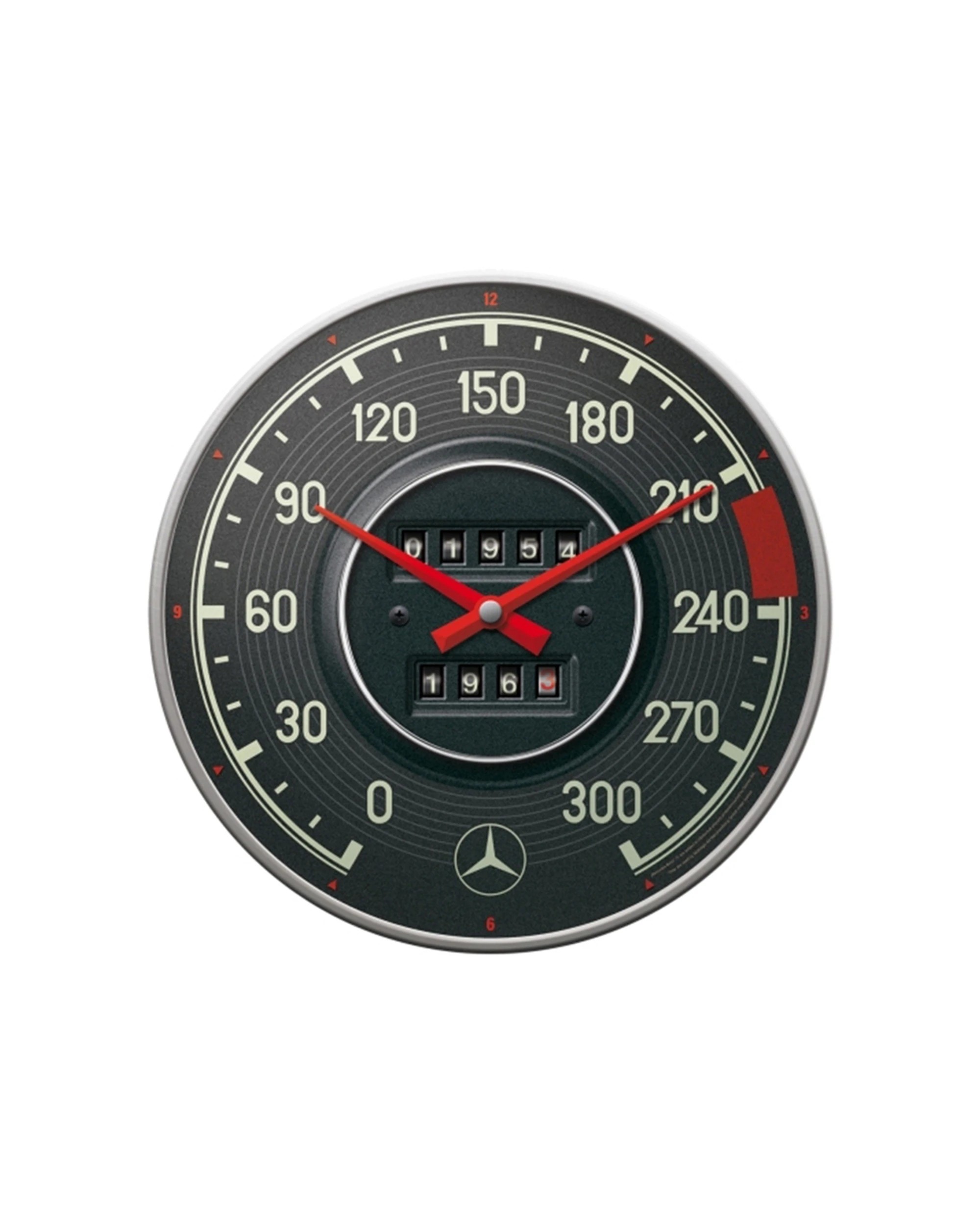 1 Nostalgic-Art Wall Clock 30cm - Mercedes-Benz Speedo Retro Design - Black, 1 of 1