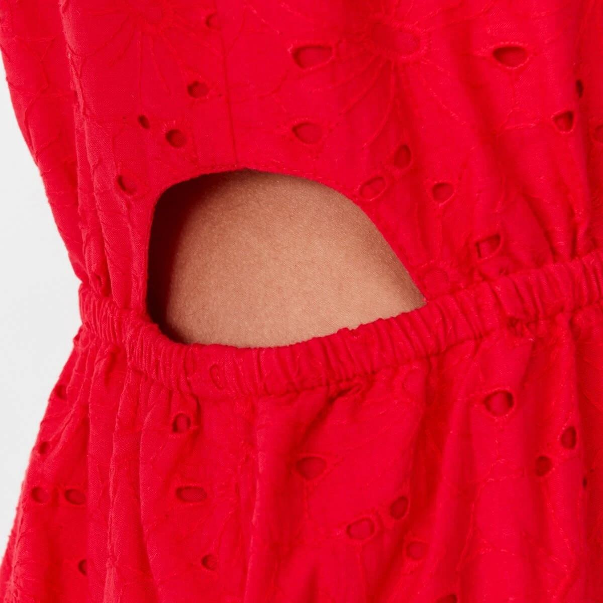 5 Broderie Dress Lolli Red, 5 of 9