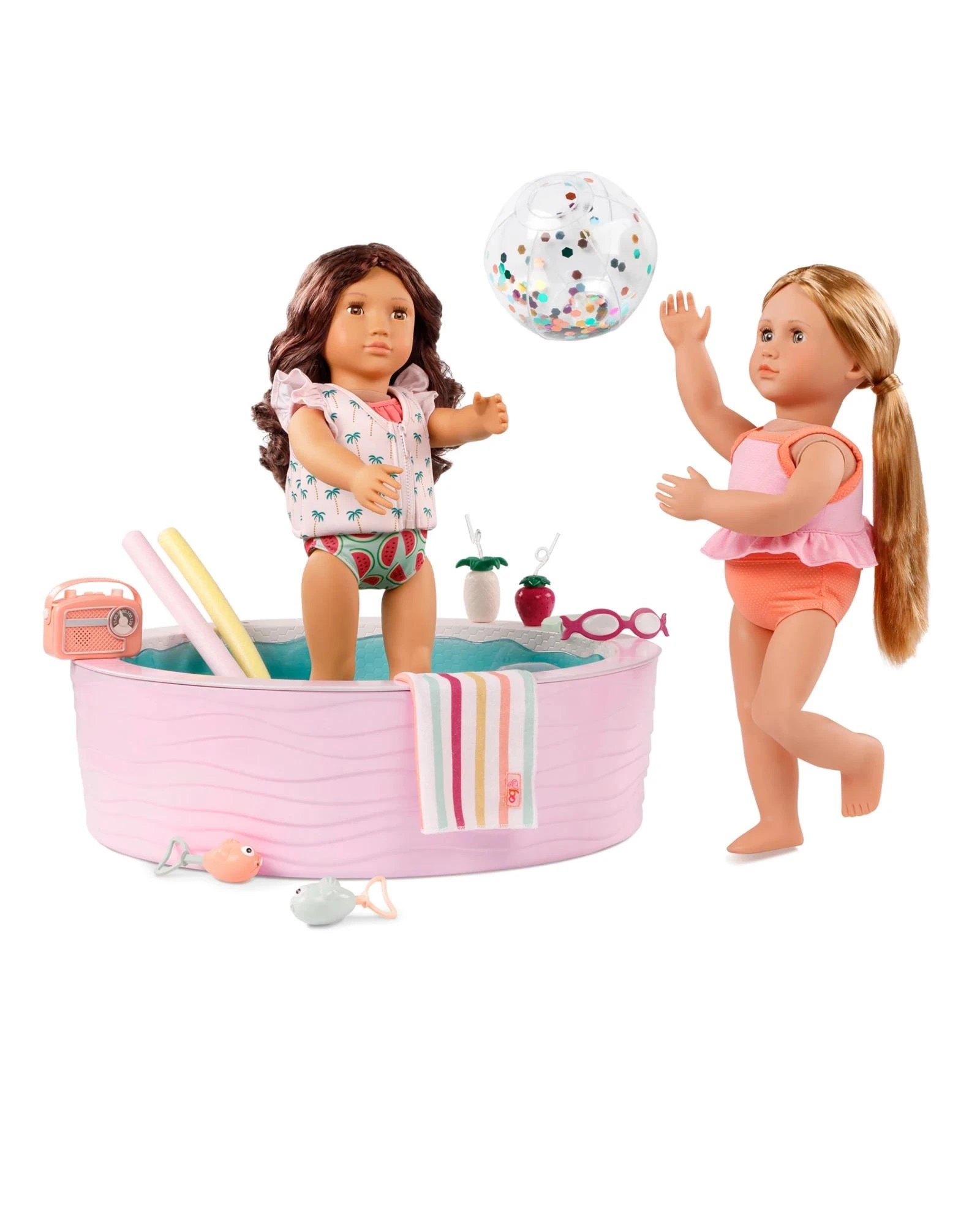 8 Our Generation Poolside Fun 18-inch Doll Pool Playset - Multi, 8 of 10