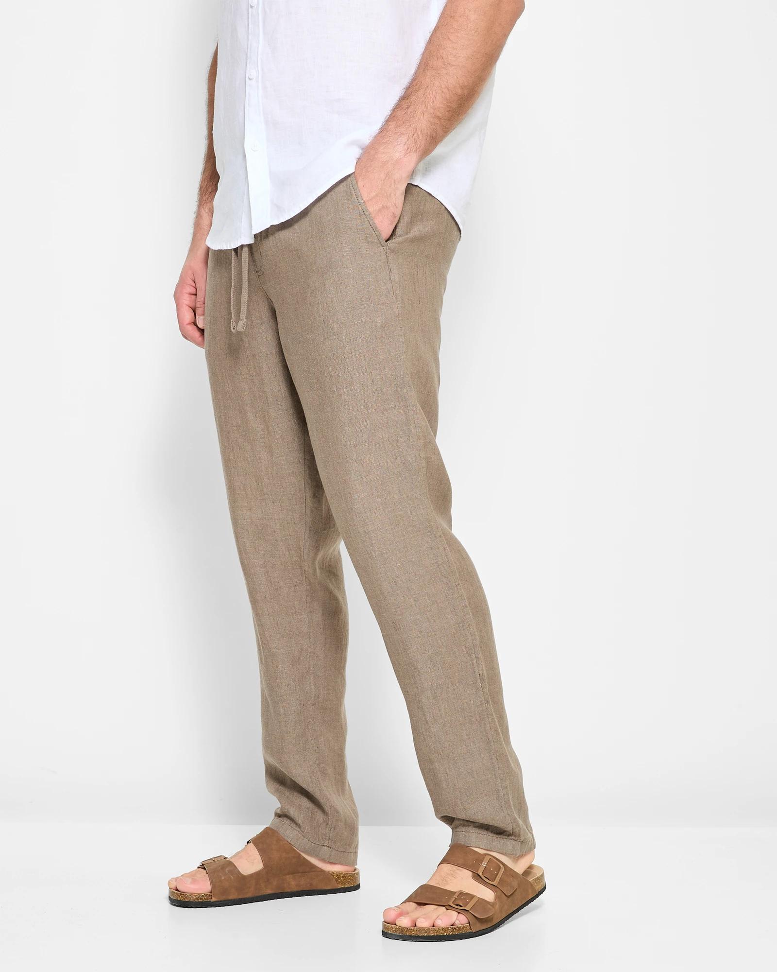 3 Target European Linen Pants MUSHROOM, 3 of 8