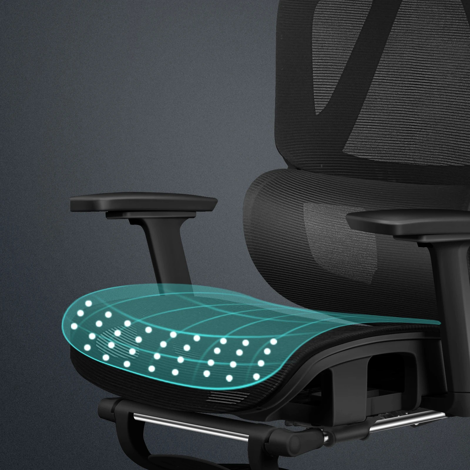 7 Alfordson Ergonomic Office Chair Mesh Seat Desk Computer Gaming - All Black, 7 of 9