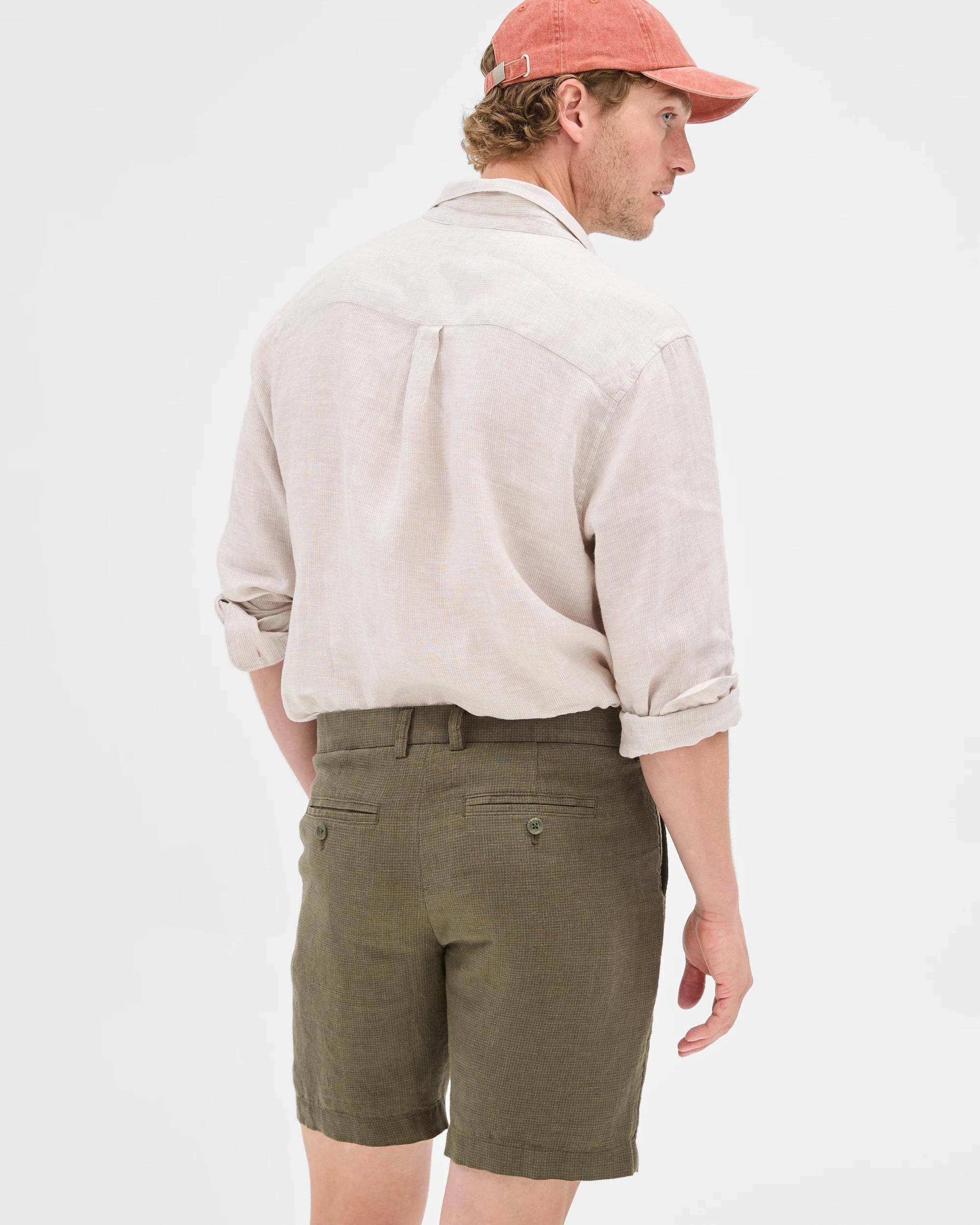 6 Target European Linen Pleated Chino Shorts KHAKI, 6 of 6