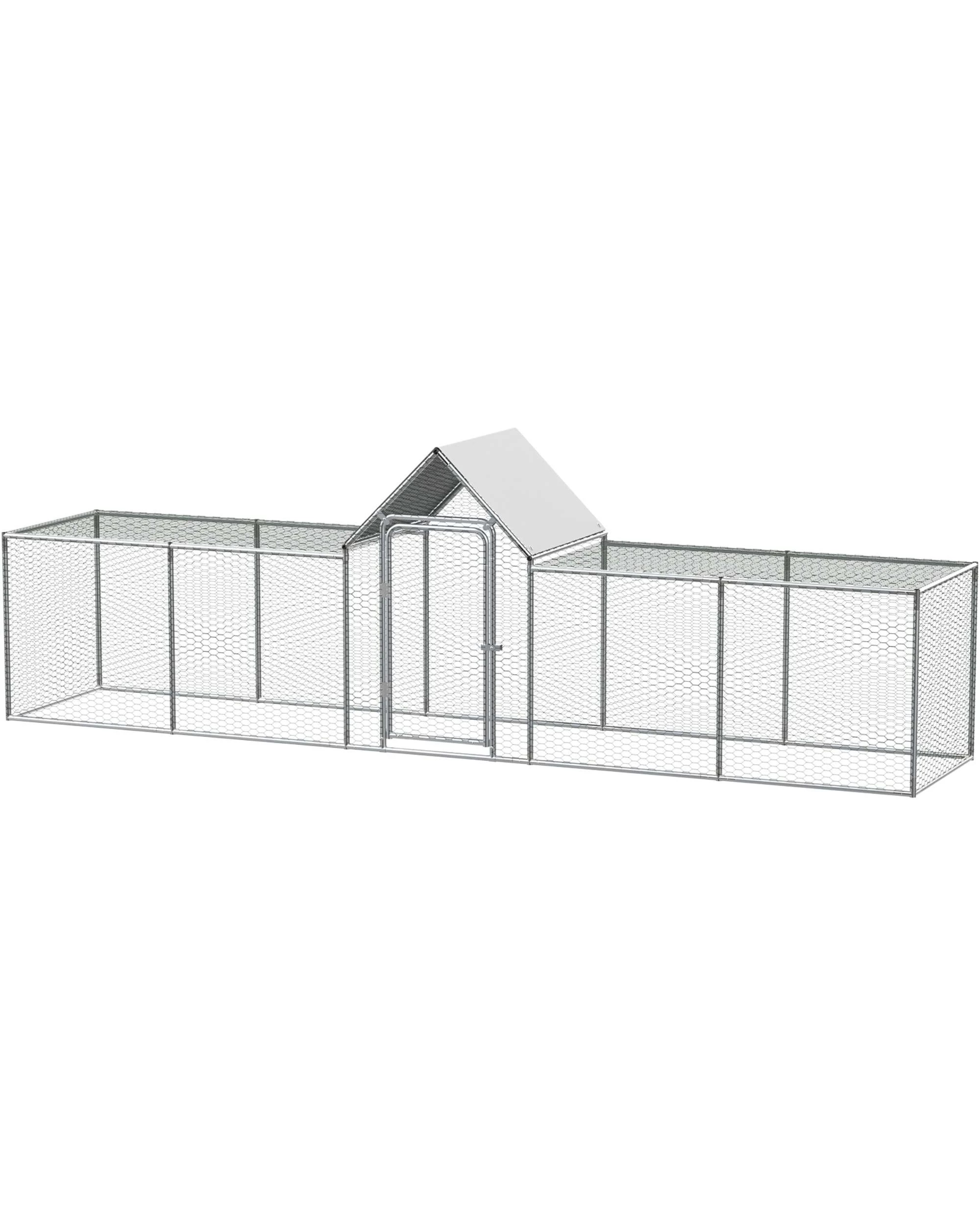 4 Advwin Large Walk-in Chicken Coop Cage Rabbit Hutch, 4 of 8