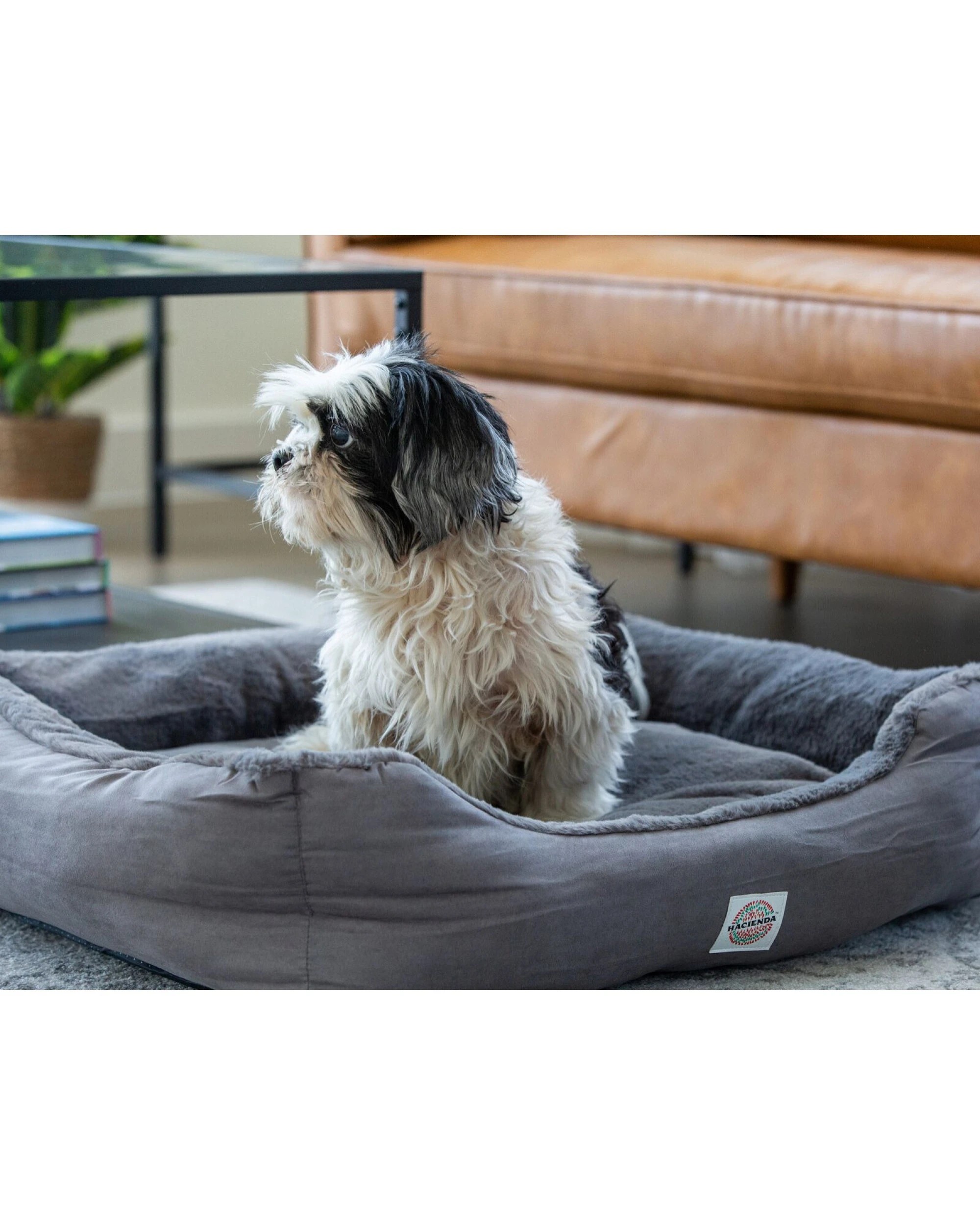 2 Hacienda Easy to Clean Electric Heated Rabbit Faux Fur Covering Pet Bed - Medium, 2 of 9