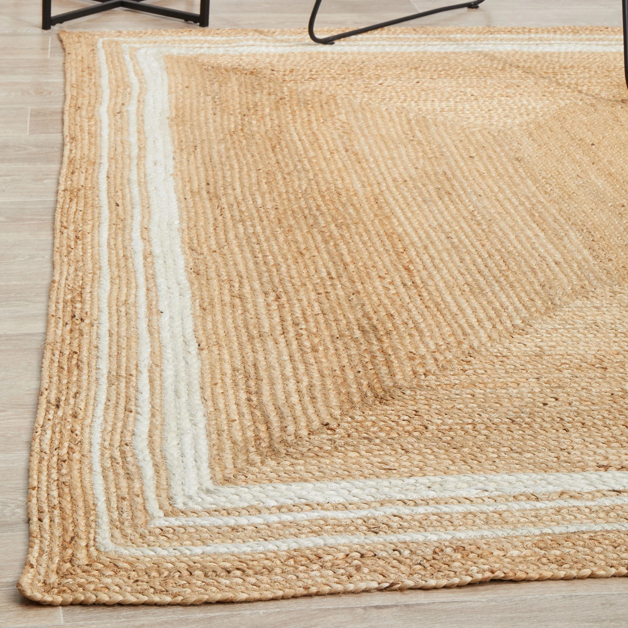 2 Common Ground Rugs Drift 111 220x150cm - Medium Jute Rug - Natural, 2 of 10