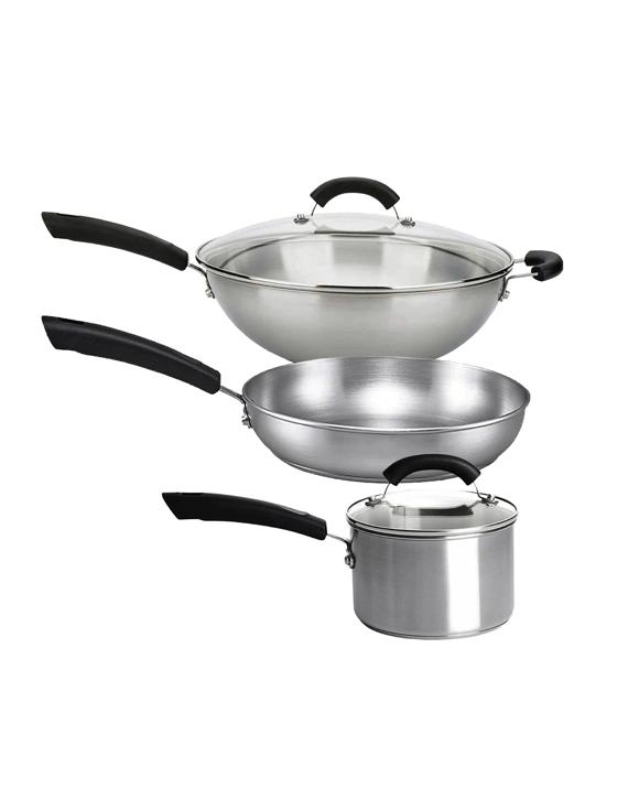 Meyer Centennial Stainless Steel Induction 3 Piece Cookware Set - Silver