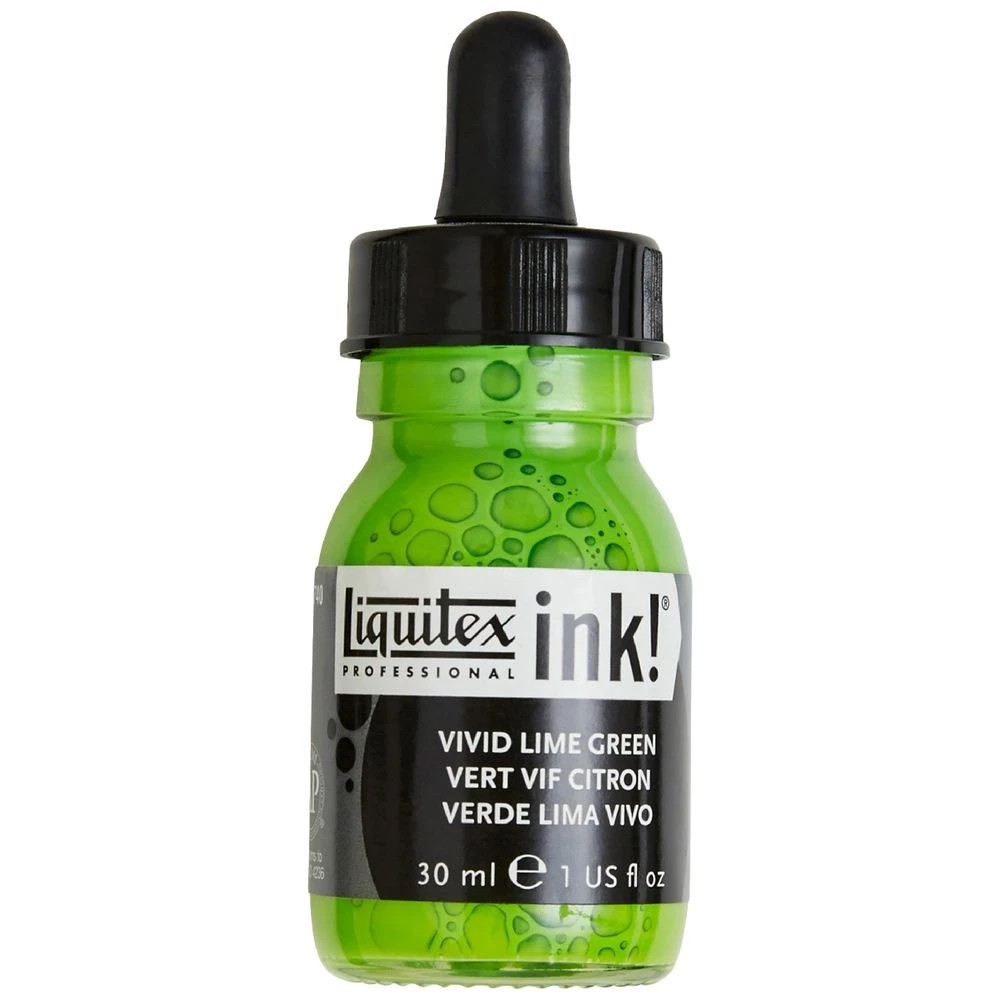 1 Liquitex Professional Ink 30mL Vivid Lime Green, 1 of 2